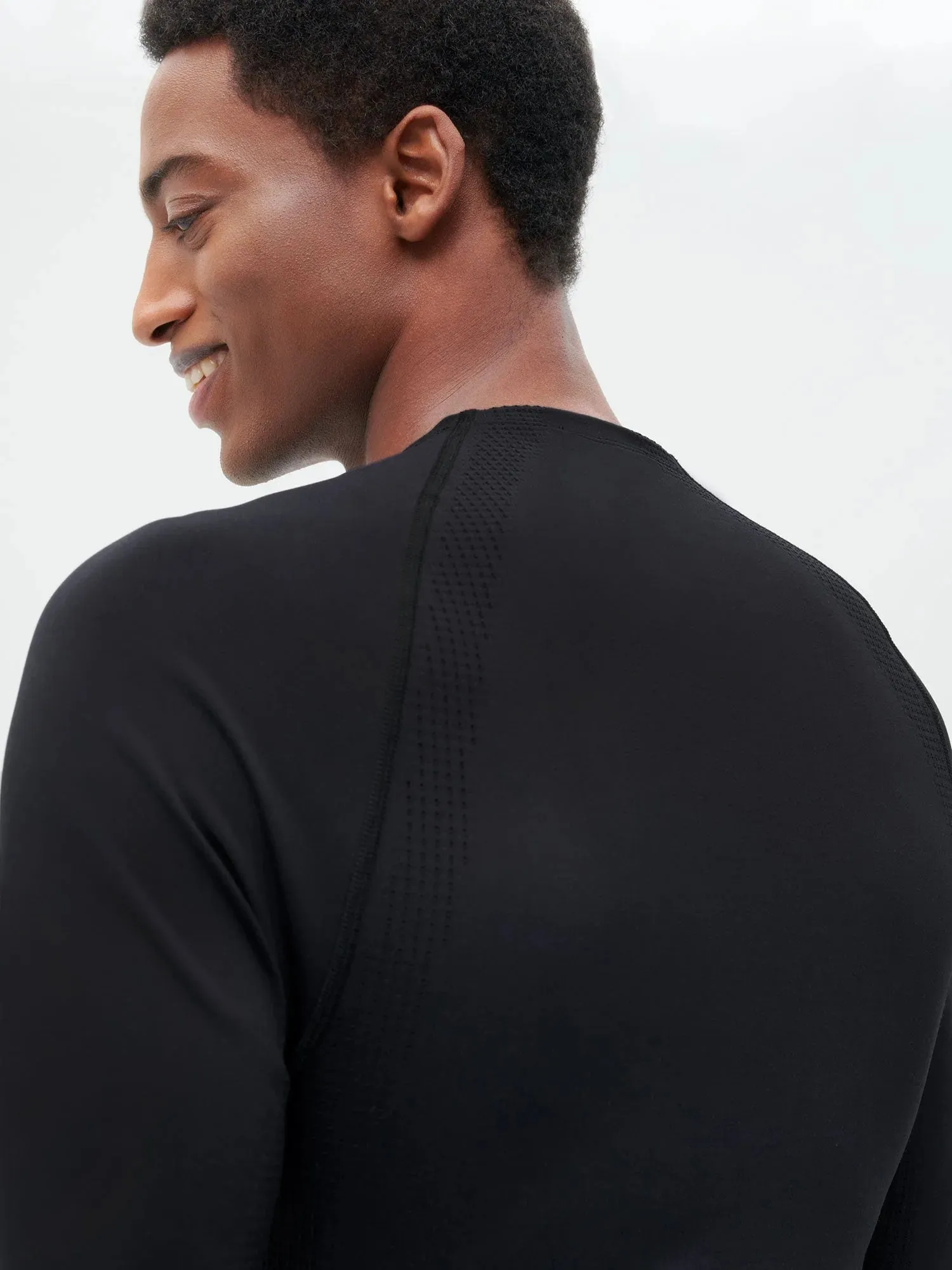 Men’s Activewear 2.0 Zipped Long Sleeve Top—black