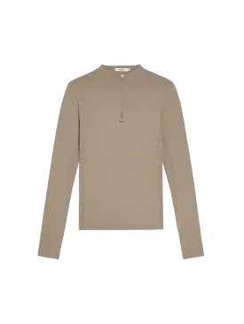 Men’s Activewear 2.0 Zipped Long Sleeve Top—taupe