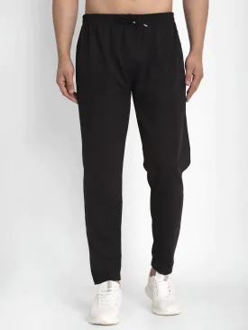 Men'S Black Solid Track Pants