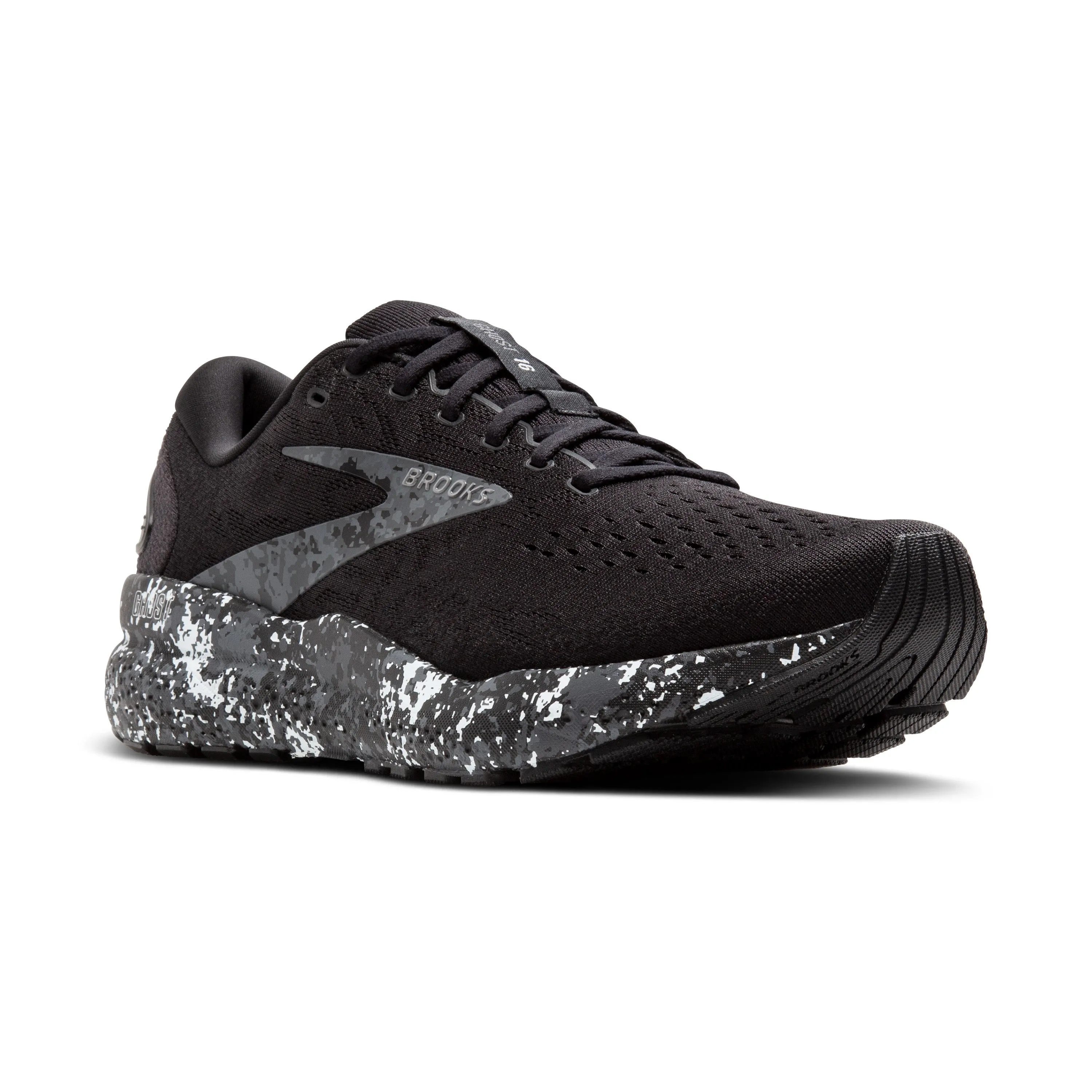 Men's Brooks Ghost 16 Color: Black / Iron / Lava