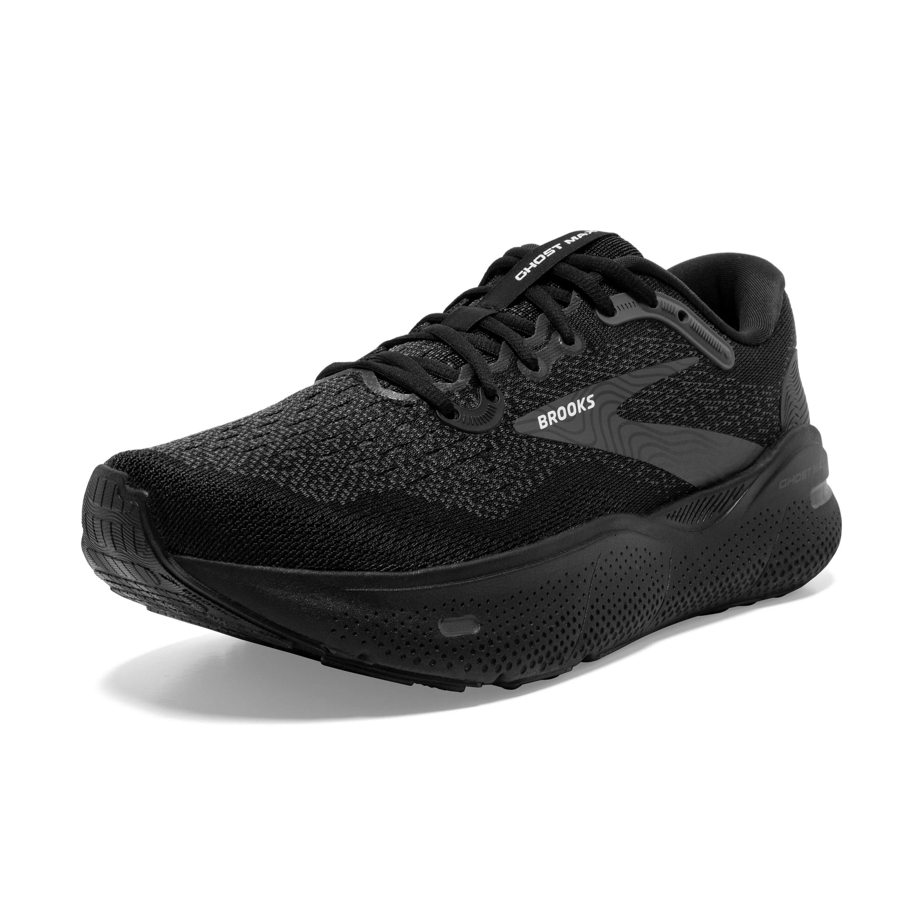 Men's Brooks Ghost Max Color: Black/ Black/ Ebony