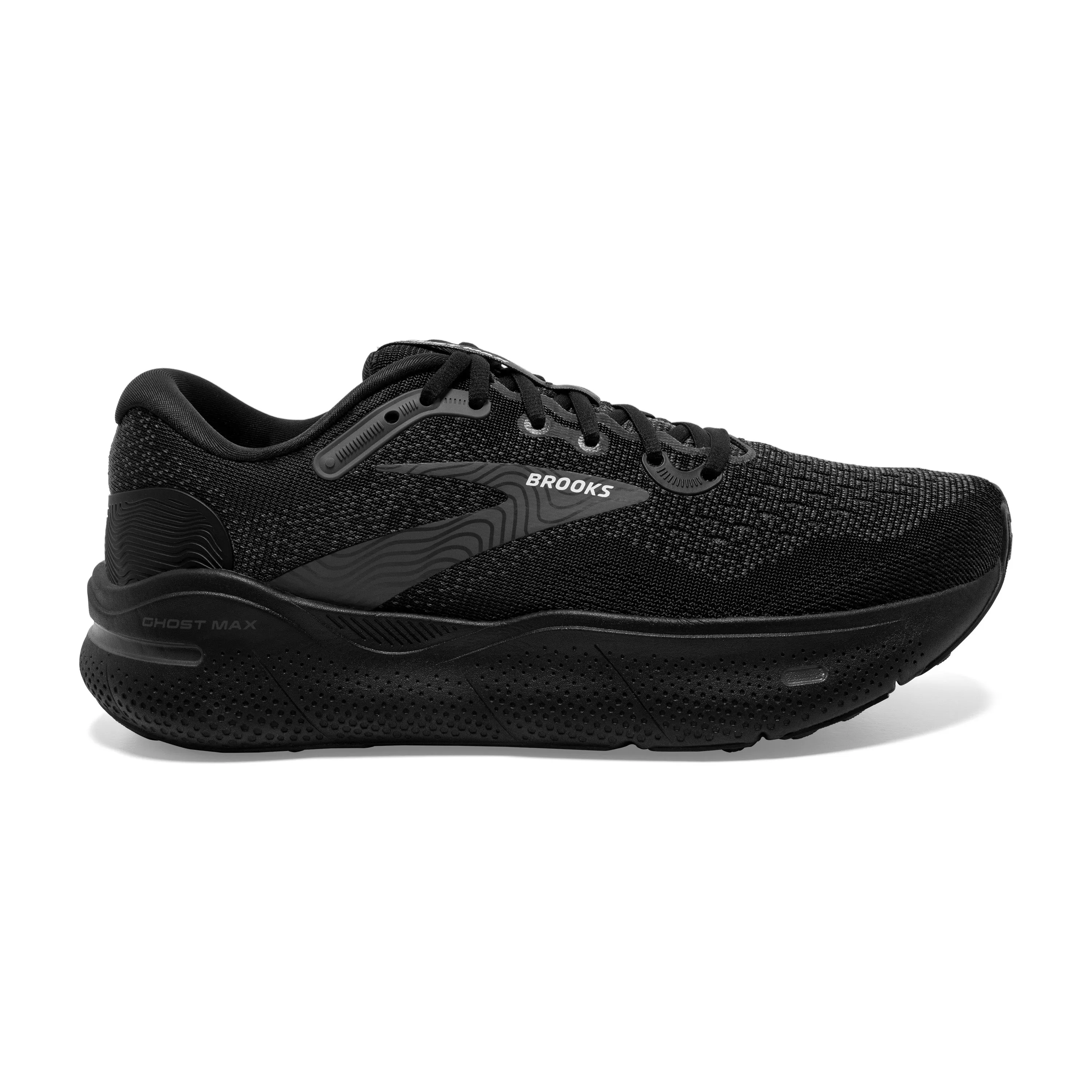 Men's Brooks Ghost Max Color: Black/ Black/ Ebony