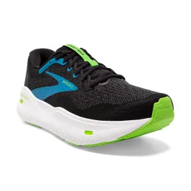 Men's Brooks Ghost Max Color: Black/Atomic Blue/Jasmine (EXTRA WIDE WIDTH)