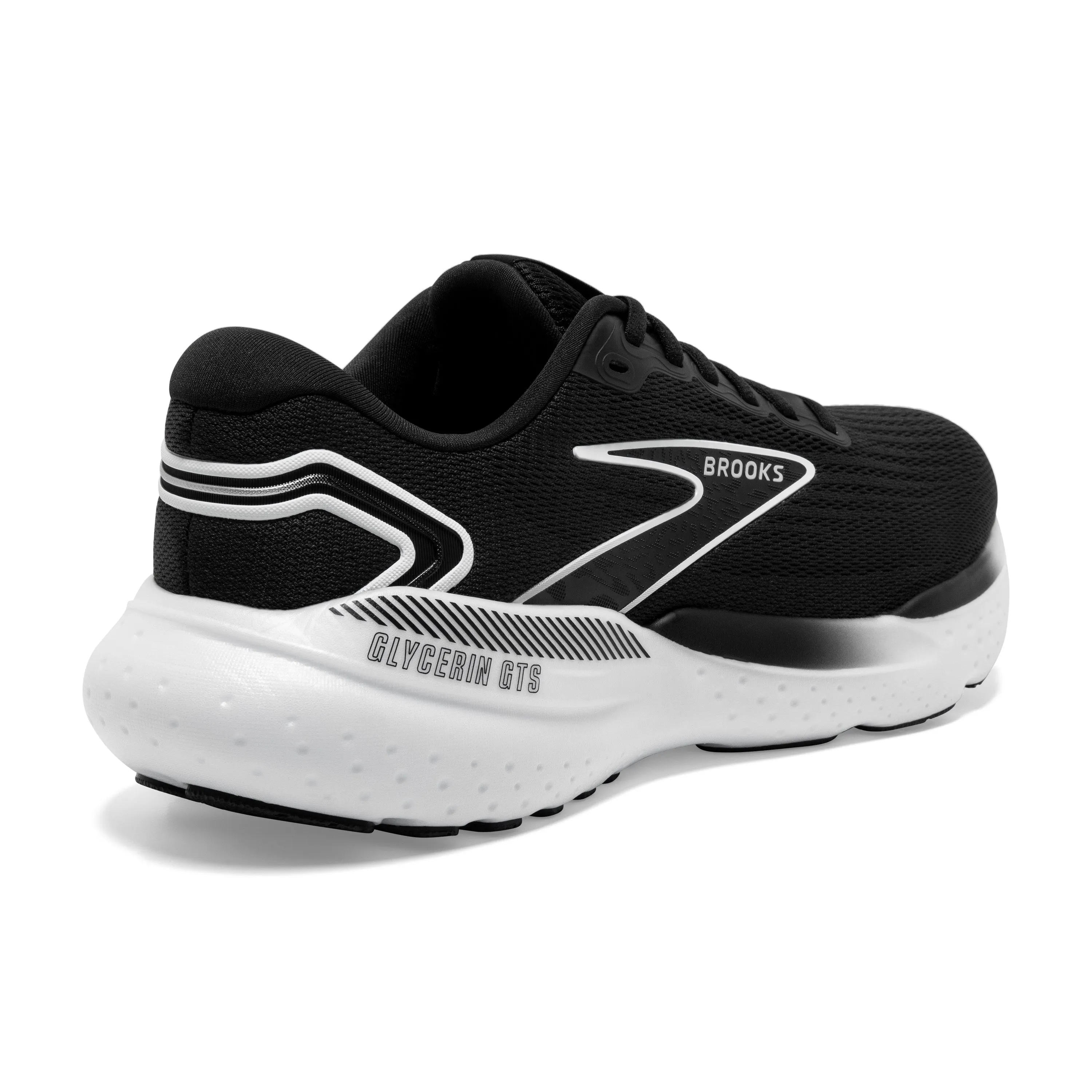 Men's Brooks Glycerin GTS 21 Color: Black/Grey/White (WIDE WIDTH)