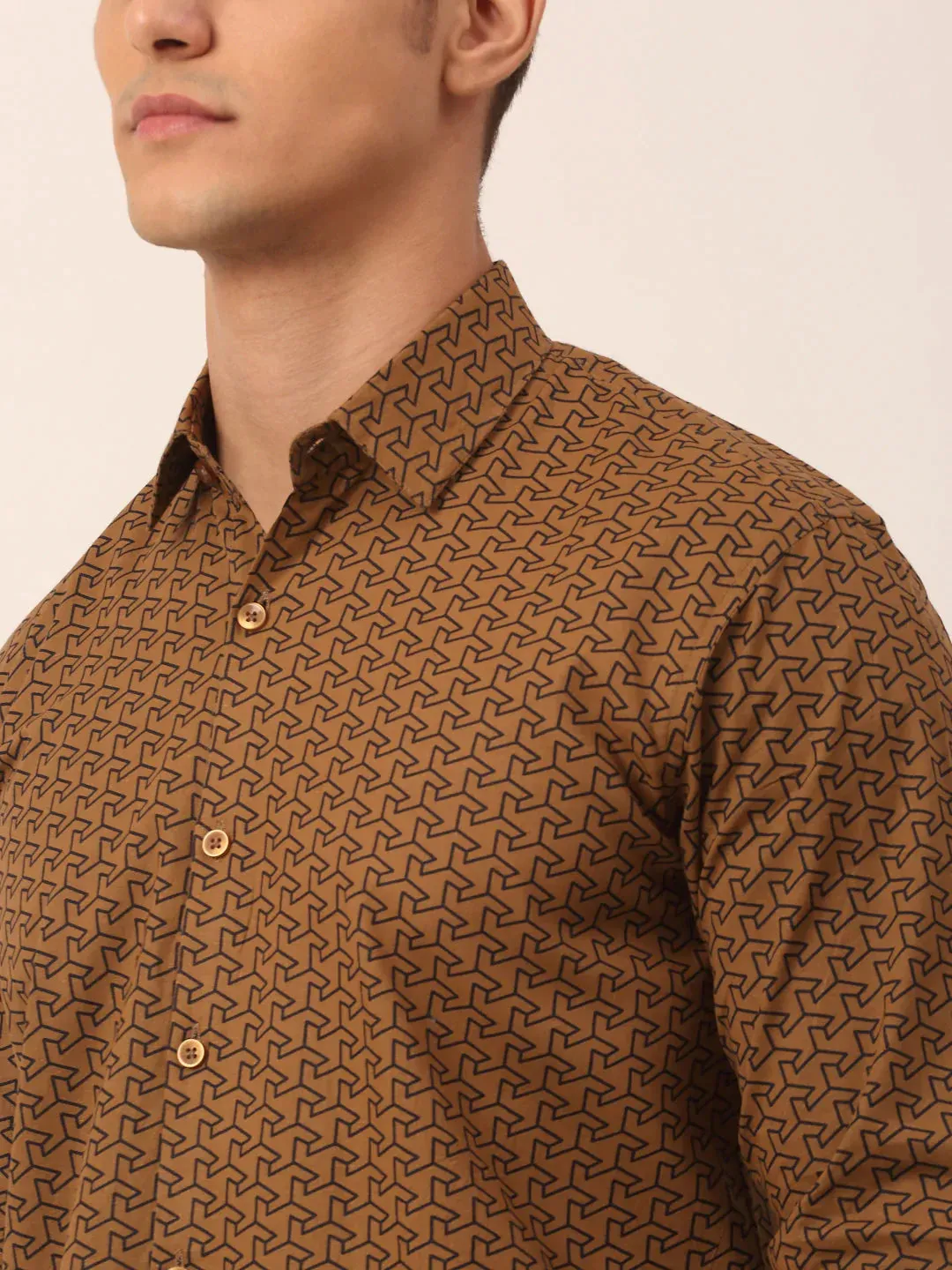 Men'S  Cotton Printed Formal Shirts