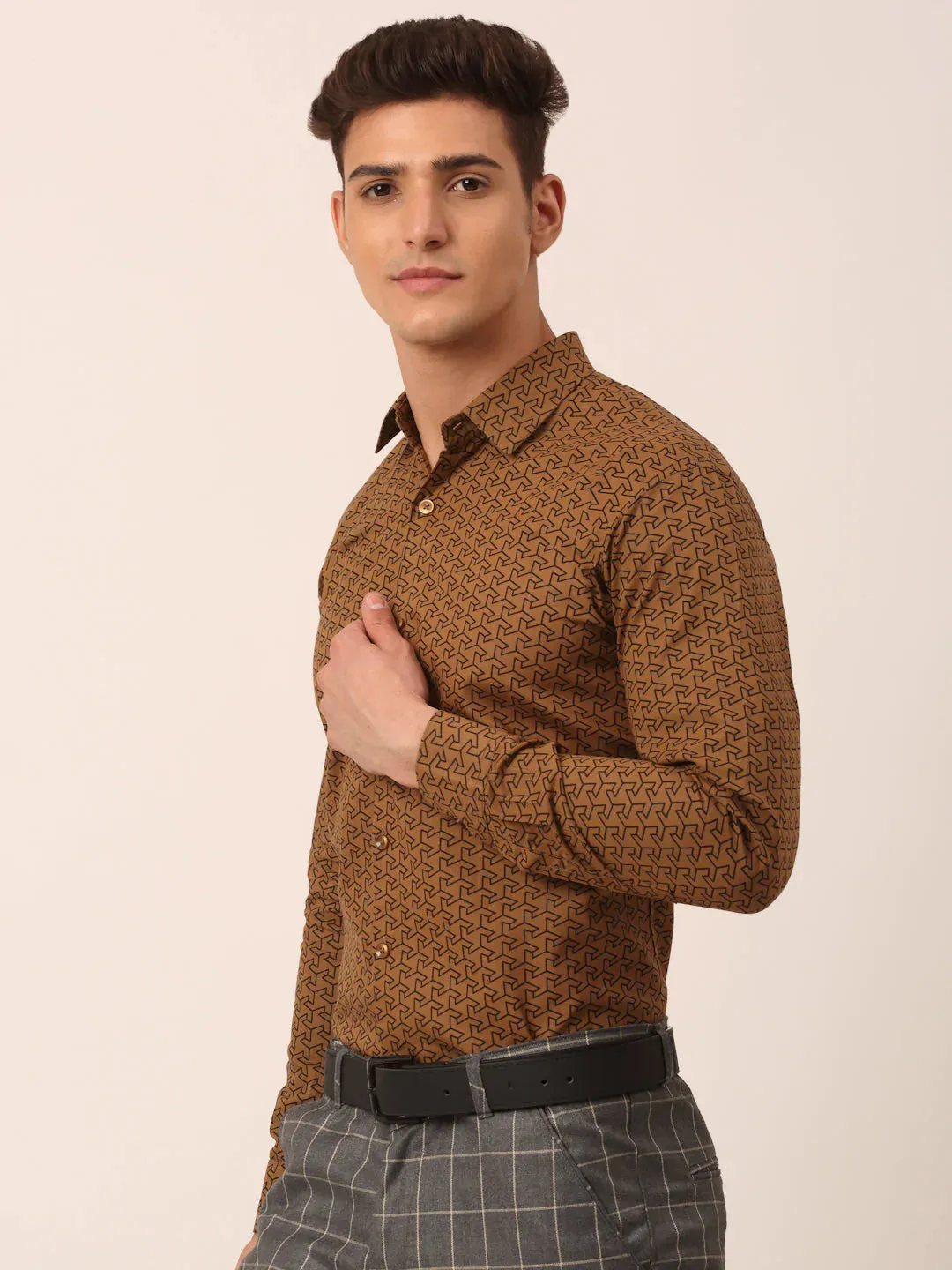 Men'S  Cotton Printed Formal Shirts