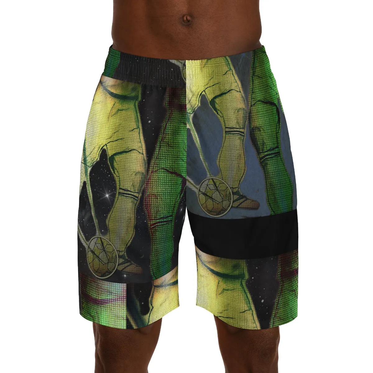 Men's Jogger Shorts (AOP) FOOTBALL