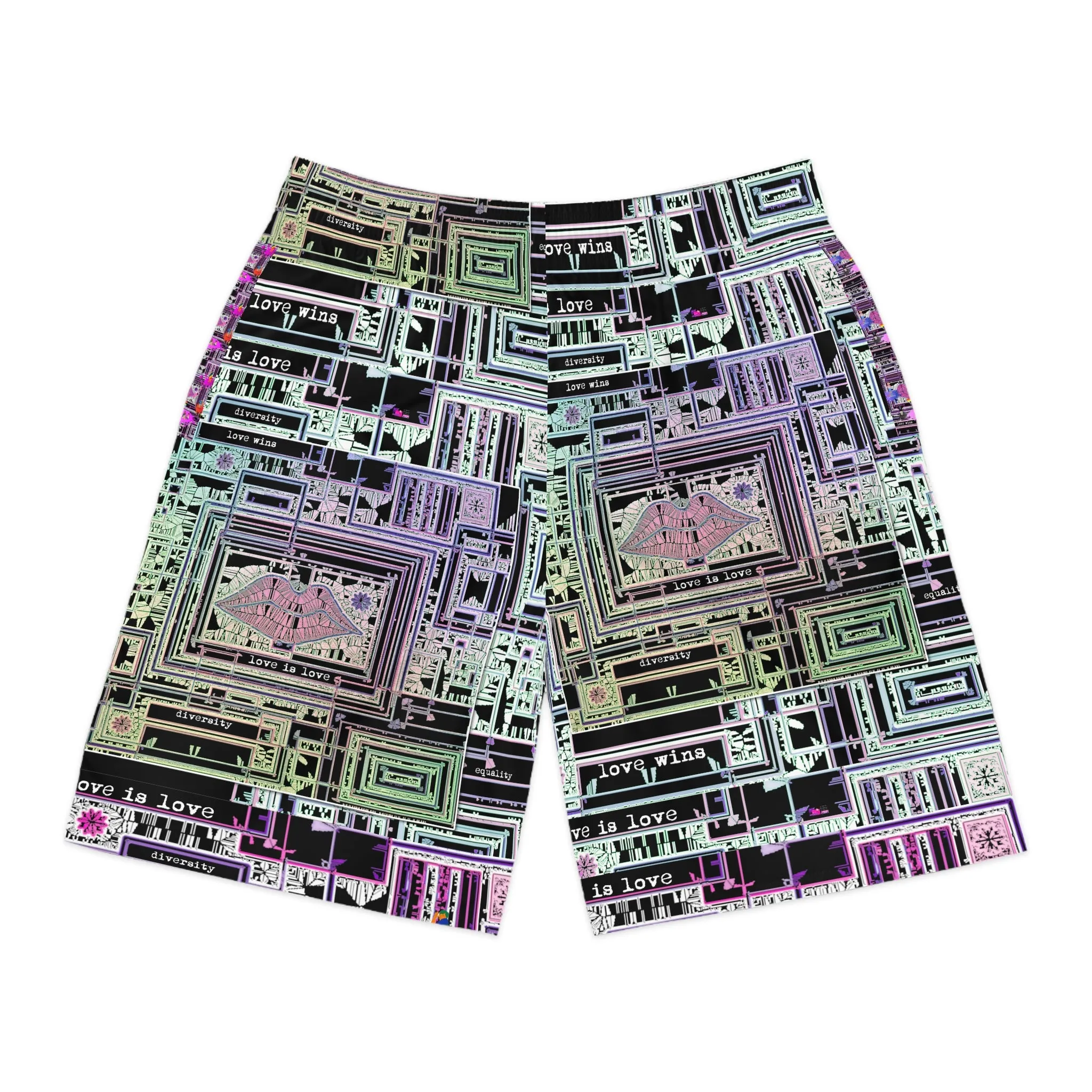 Men's Jogger Shorts (AOP) LOVE IS LOVE