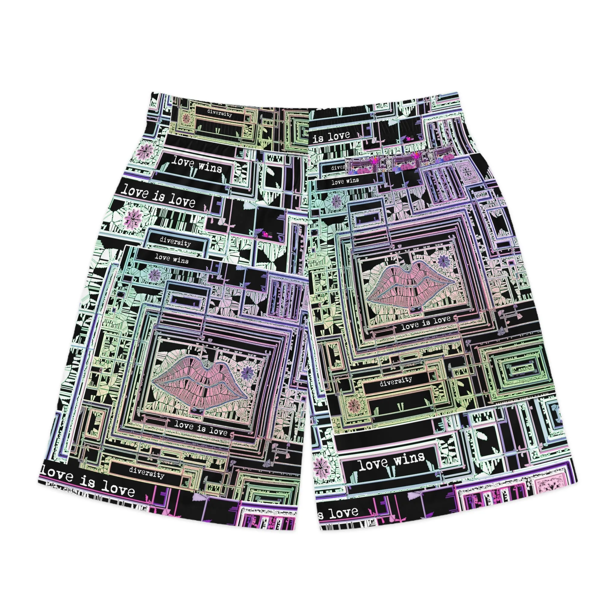 Men's Jogger Shorts (AOP) LOVE IS LOVE