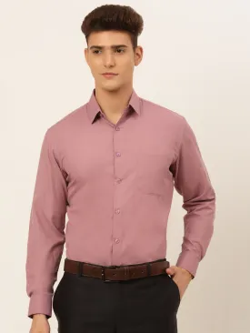 Men'S Magenta Pink Formal Solid Shirts