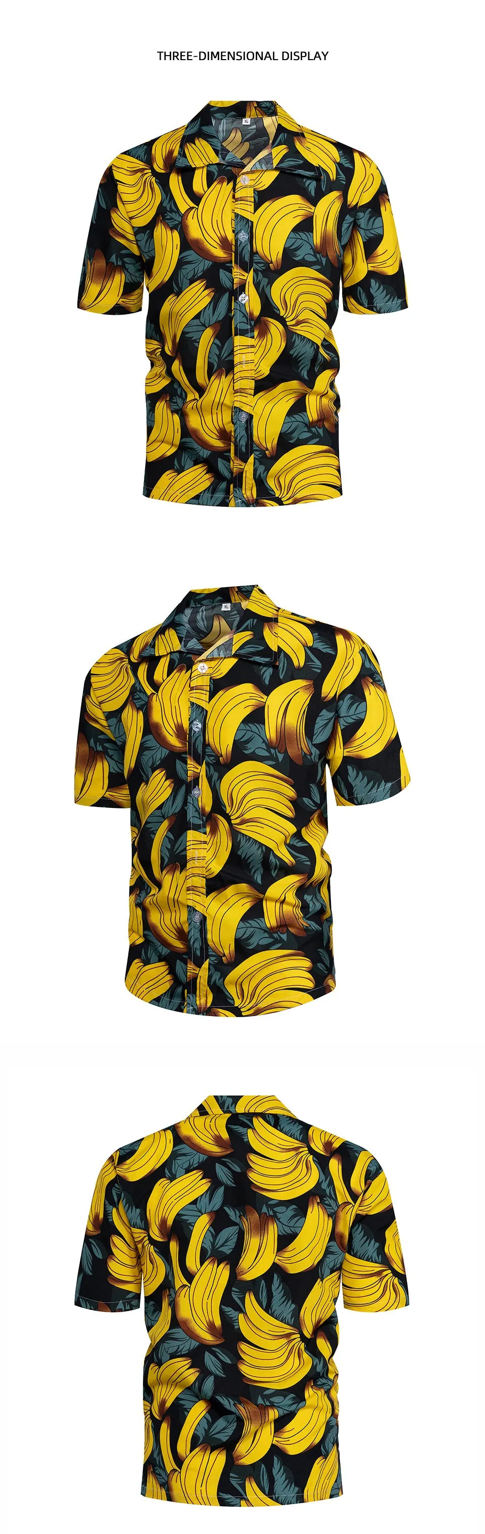 Men's Summer Short Sleeve Hawaiian Floral Printed Beach Shirt Polo Collar Beach Vacation T Shirts for Men Casual T-shirt