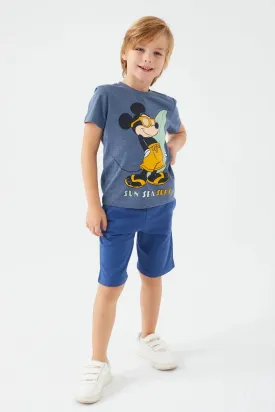 Mickey Mouse Sun Sea Surf Melange Boy Bermuda Suit