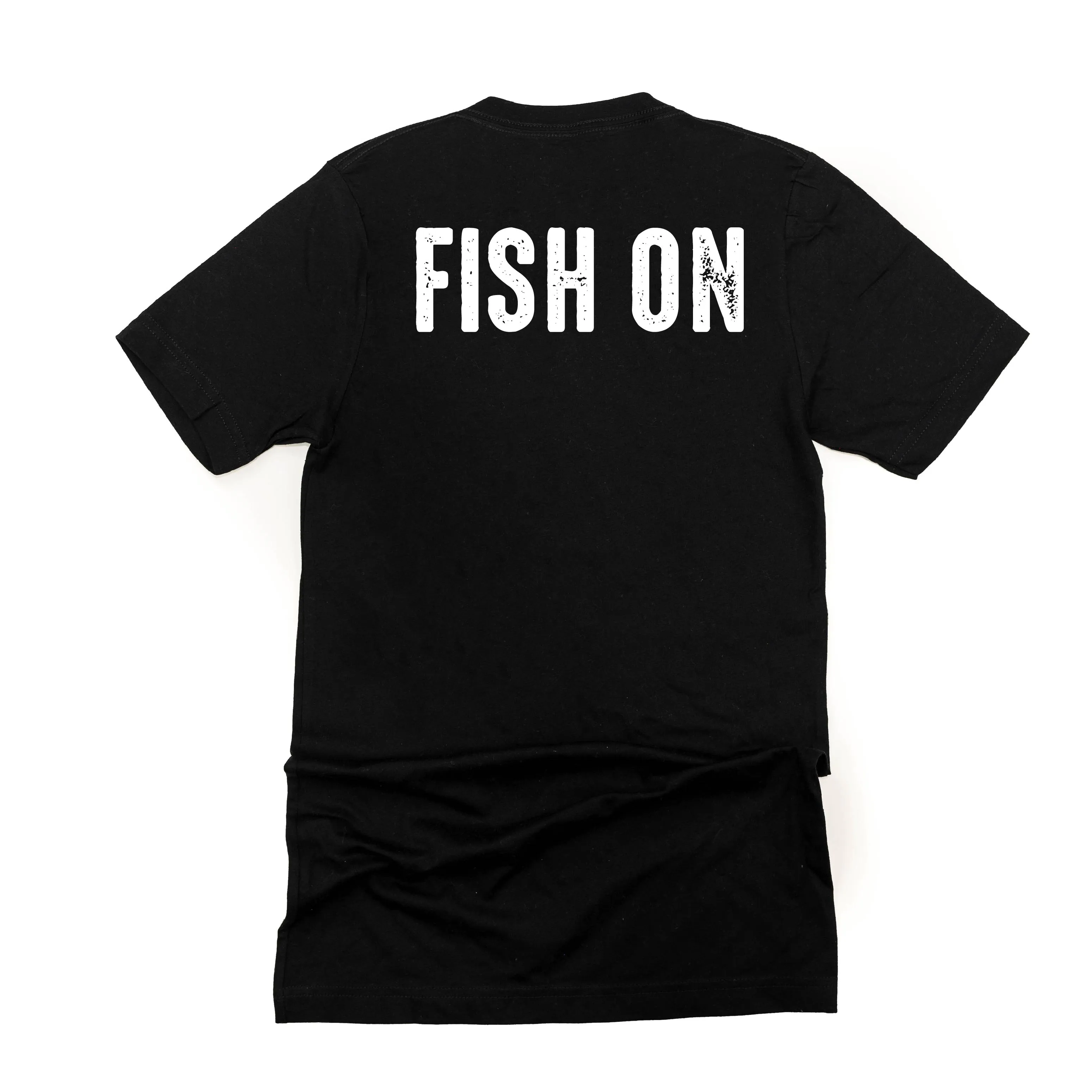 Mountain Fish & Pole Pocket Design on Front w/ FISH ON on Back - Unisex Tee