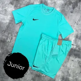 Nike Junior Dri-Fit set | Turquoise | T-Shirt & Shorts