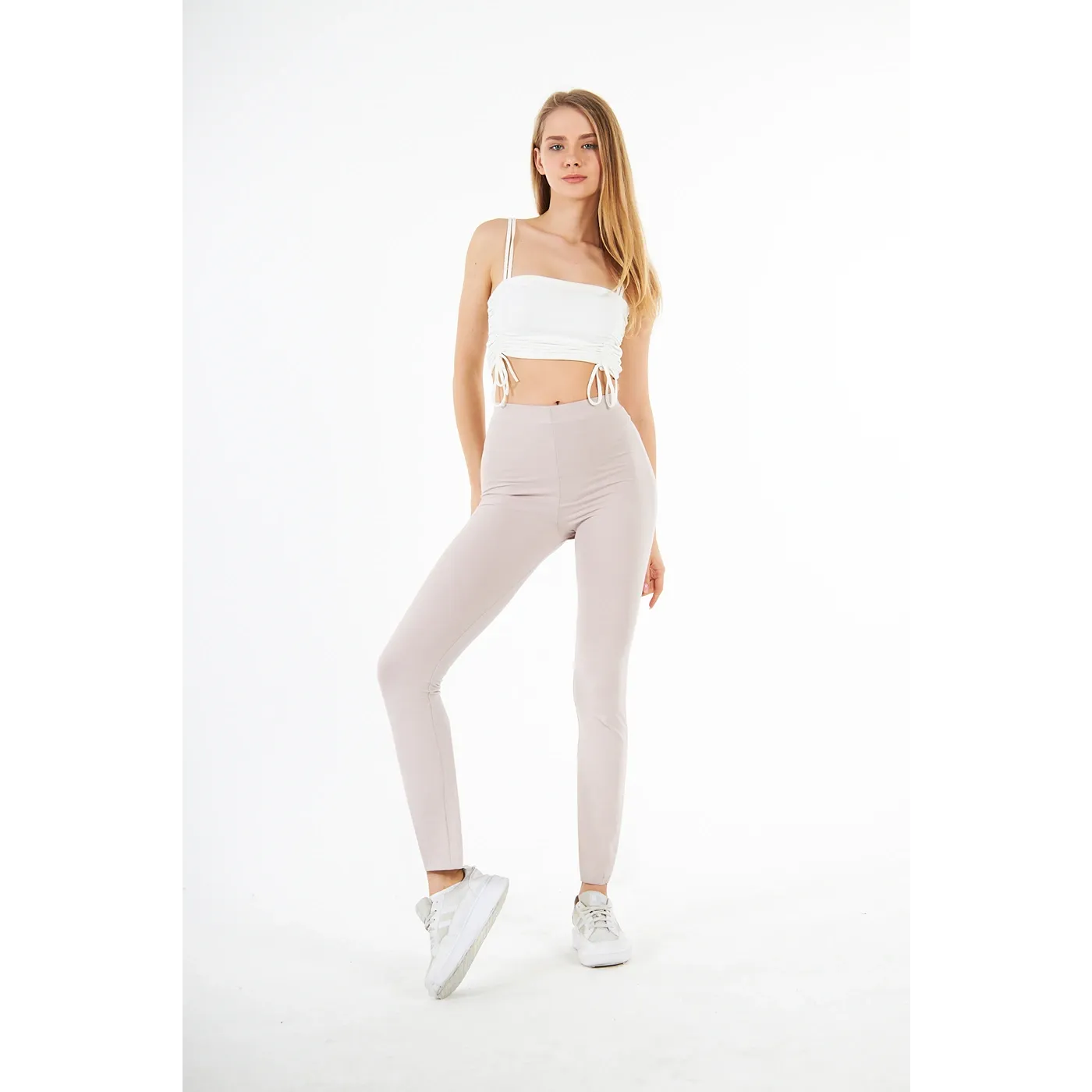 Nude Cotton Jersey Leggings