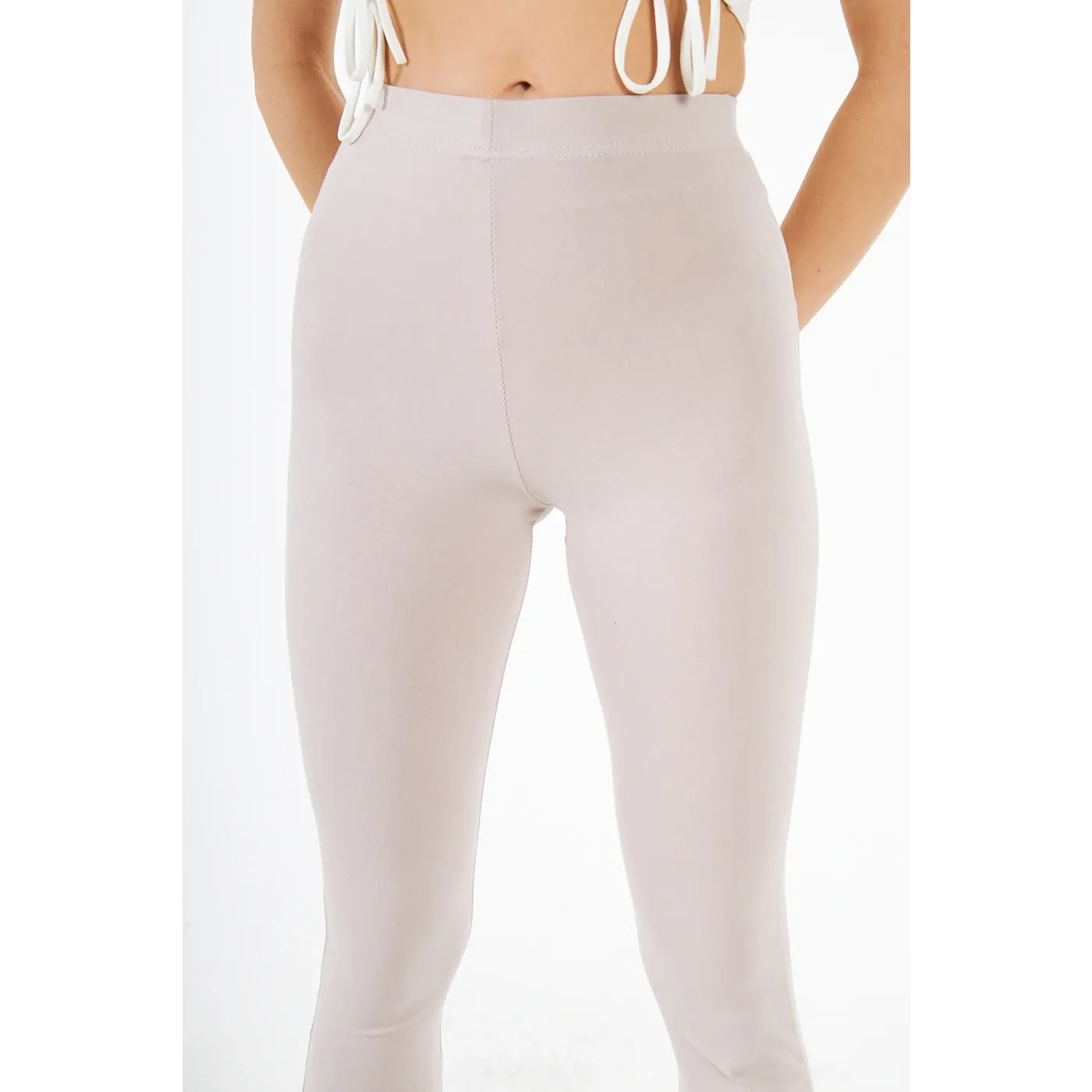 Nude Cotton Jersey Leggings