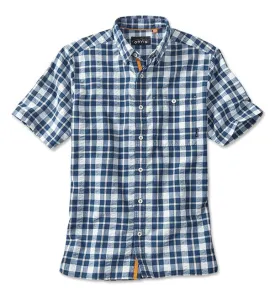 Orvis Men's Rock Point SS Camp Shirt/Navy Plaid