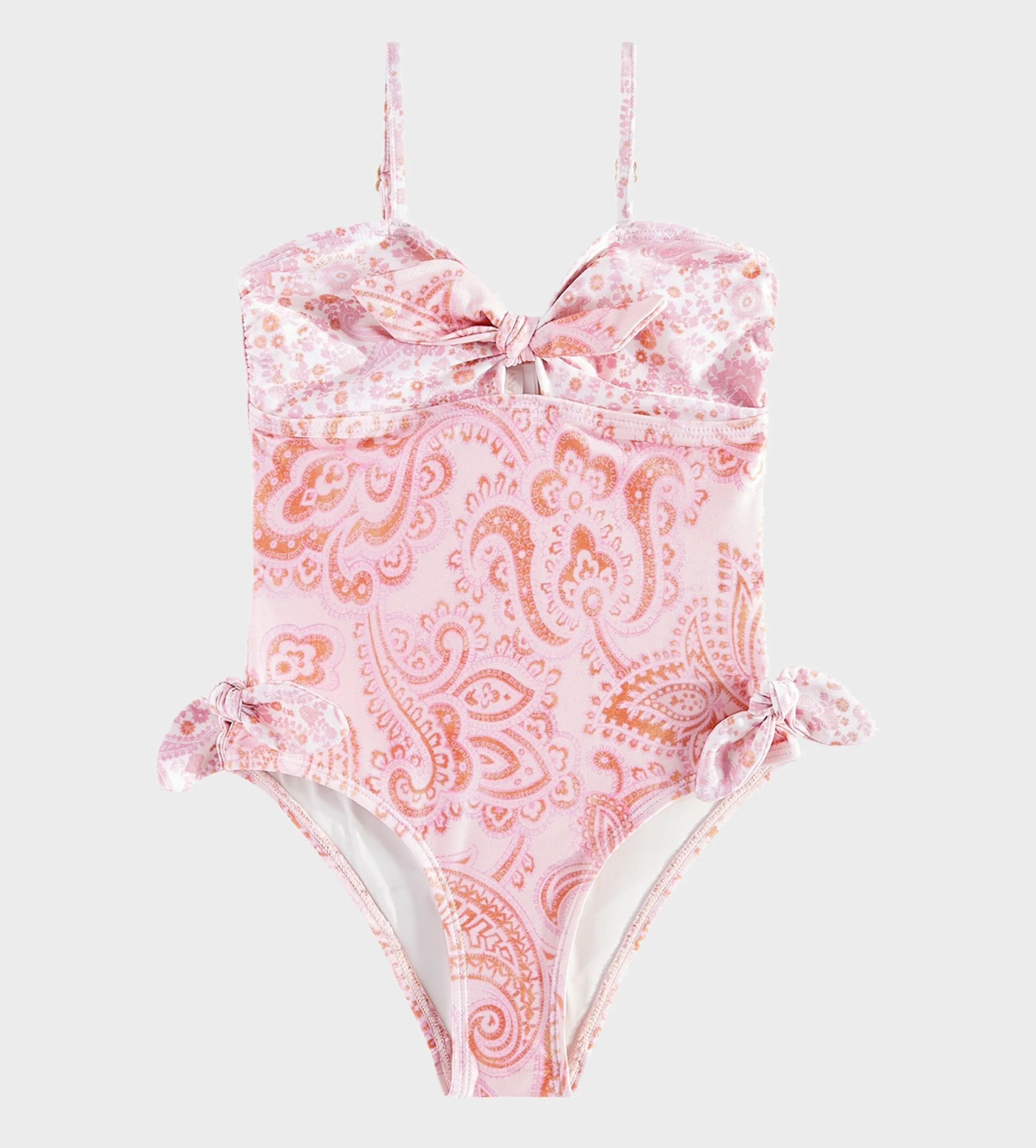 Ottie Tie Front Swimsuit Pink