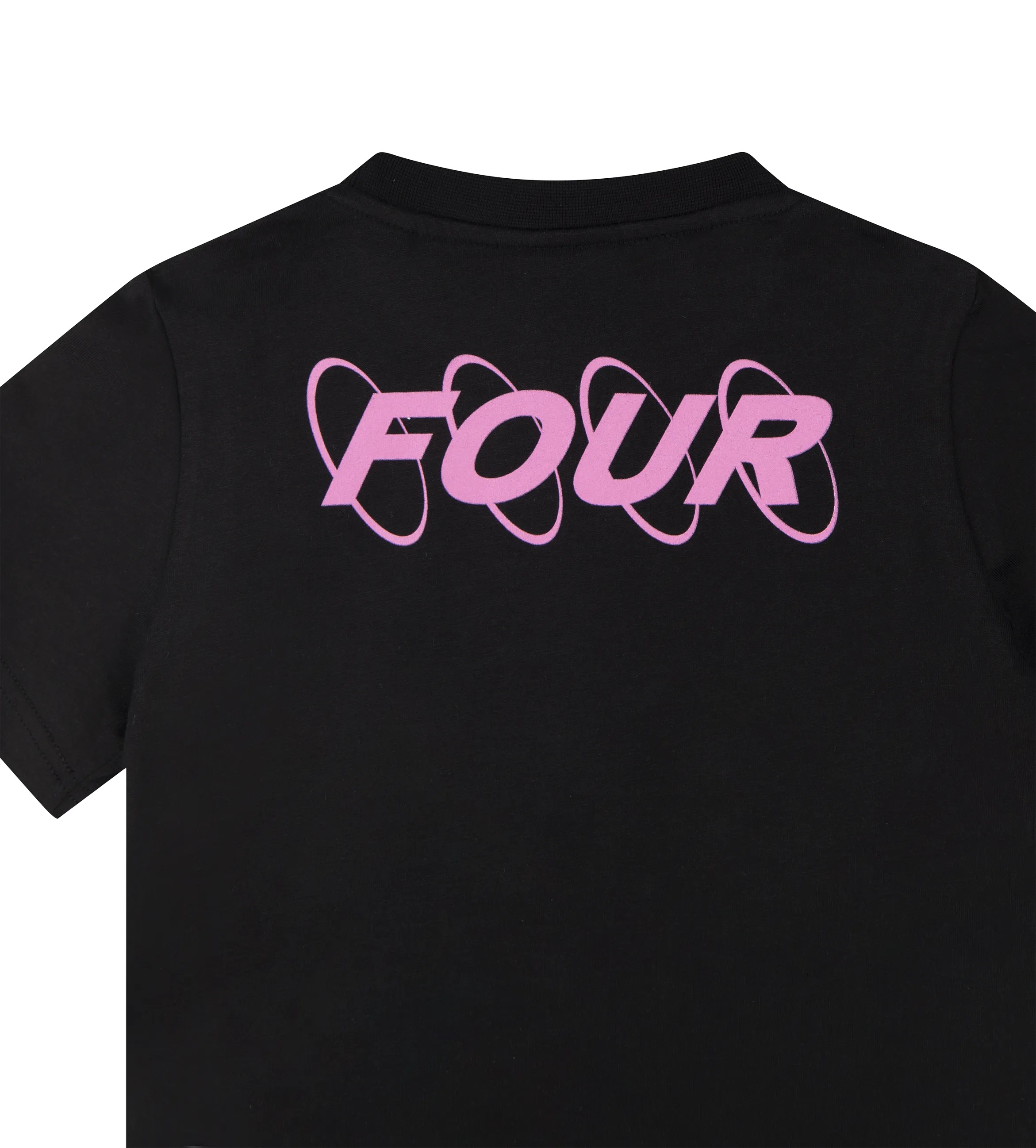 Pink Circles Logo T-shirt Black