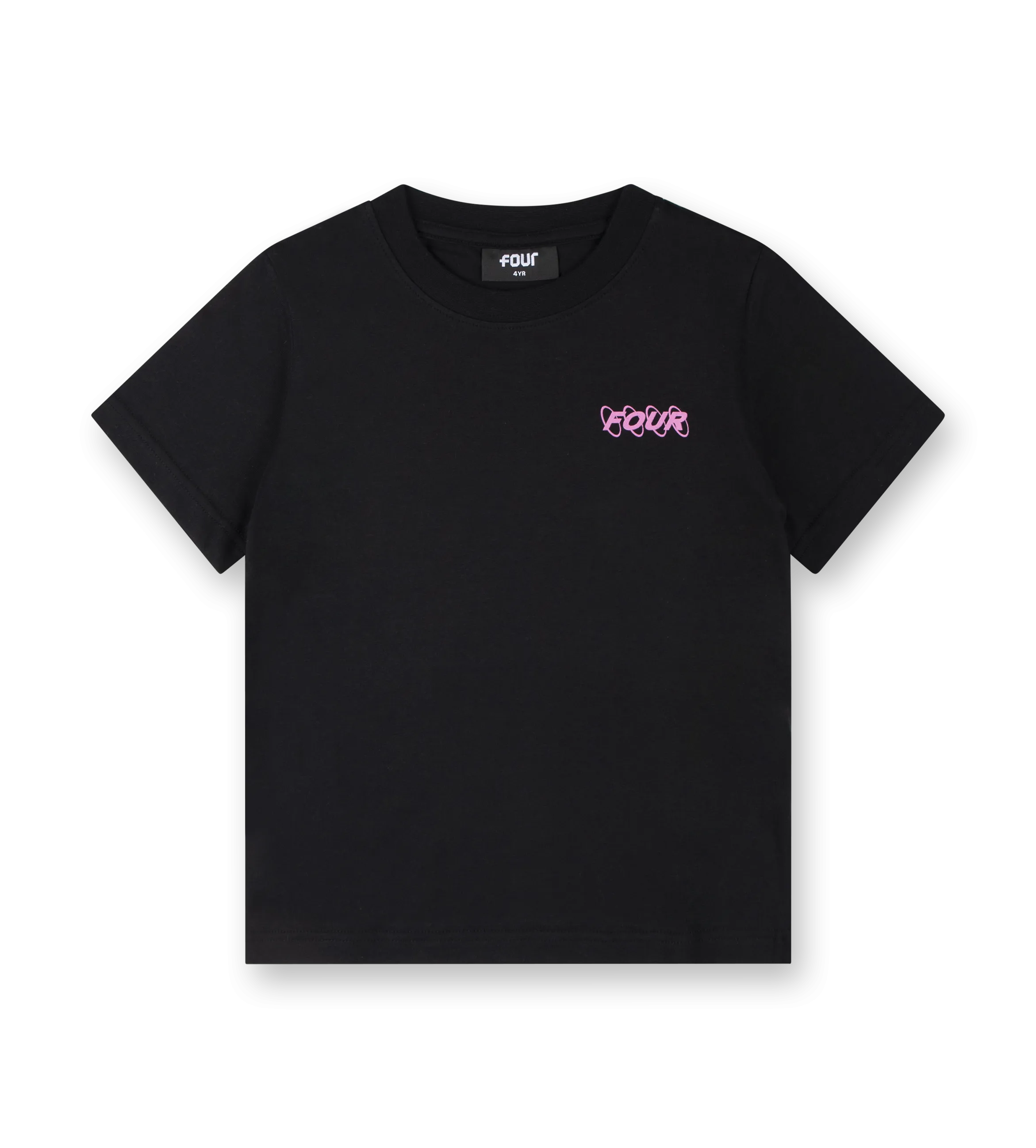 Pink Circles Logo T-shirt Black