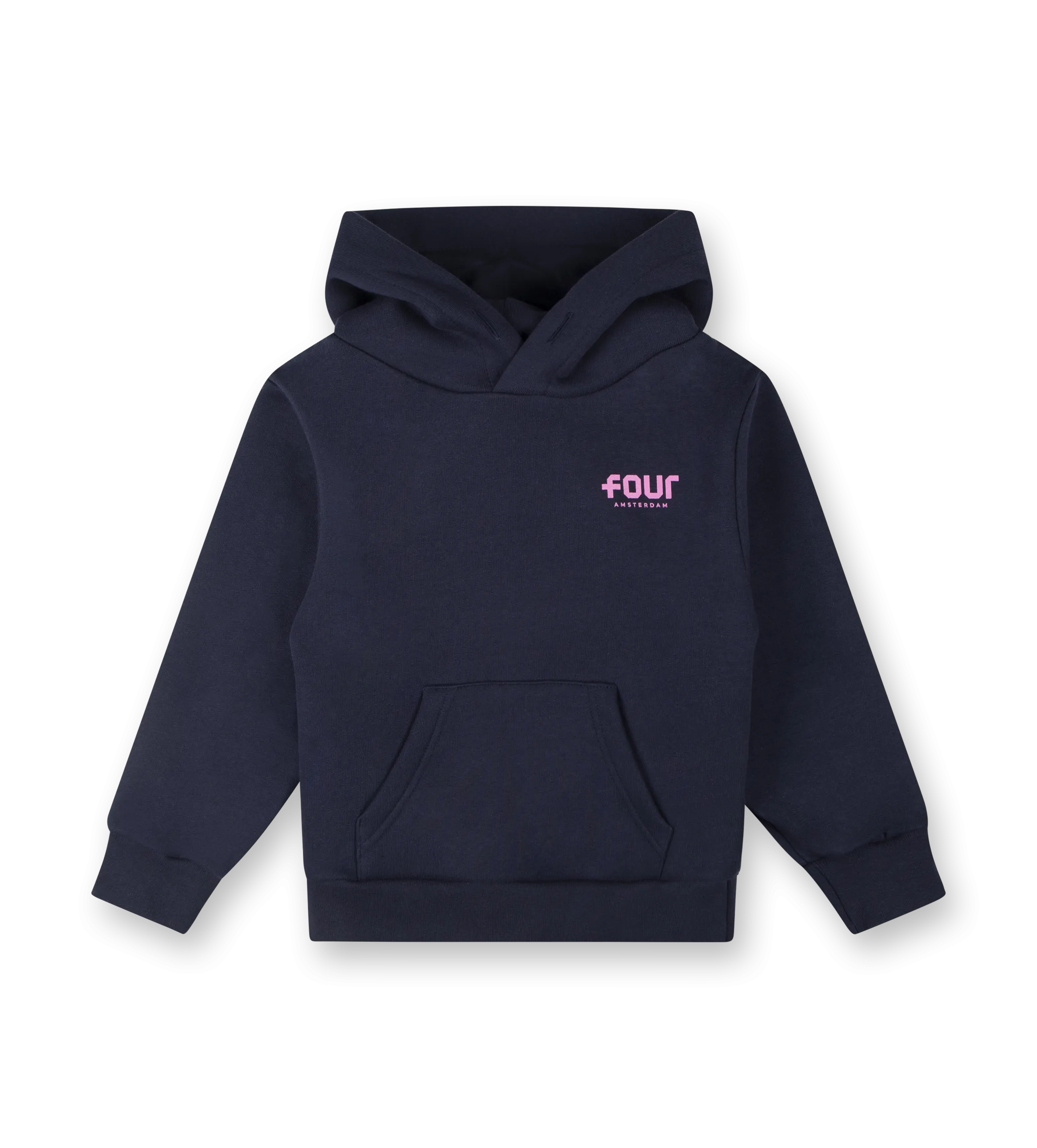 Pink Logo Hoodie Marine Blue