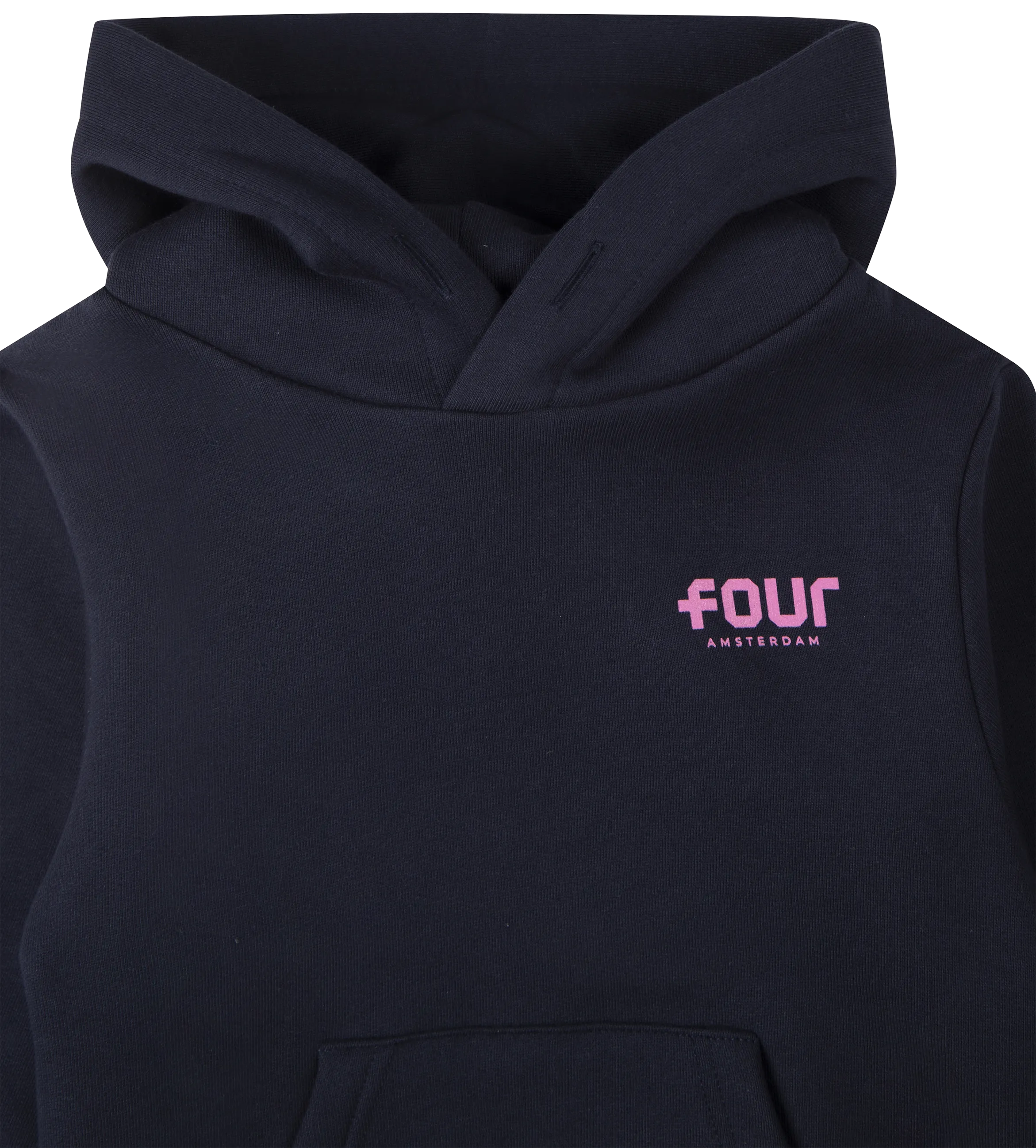 Pink Logo Hoodie Marine Blue