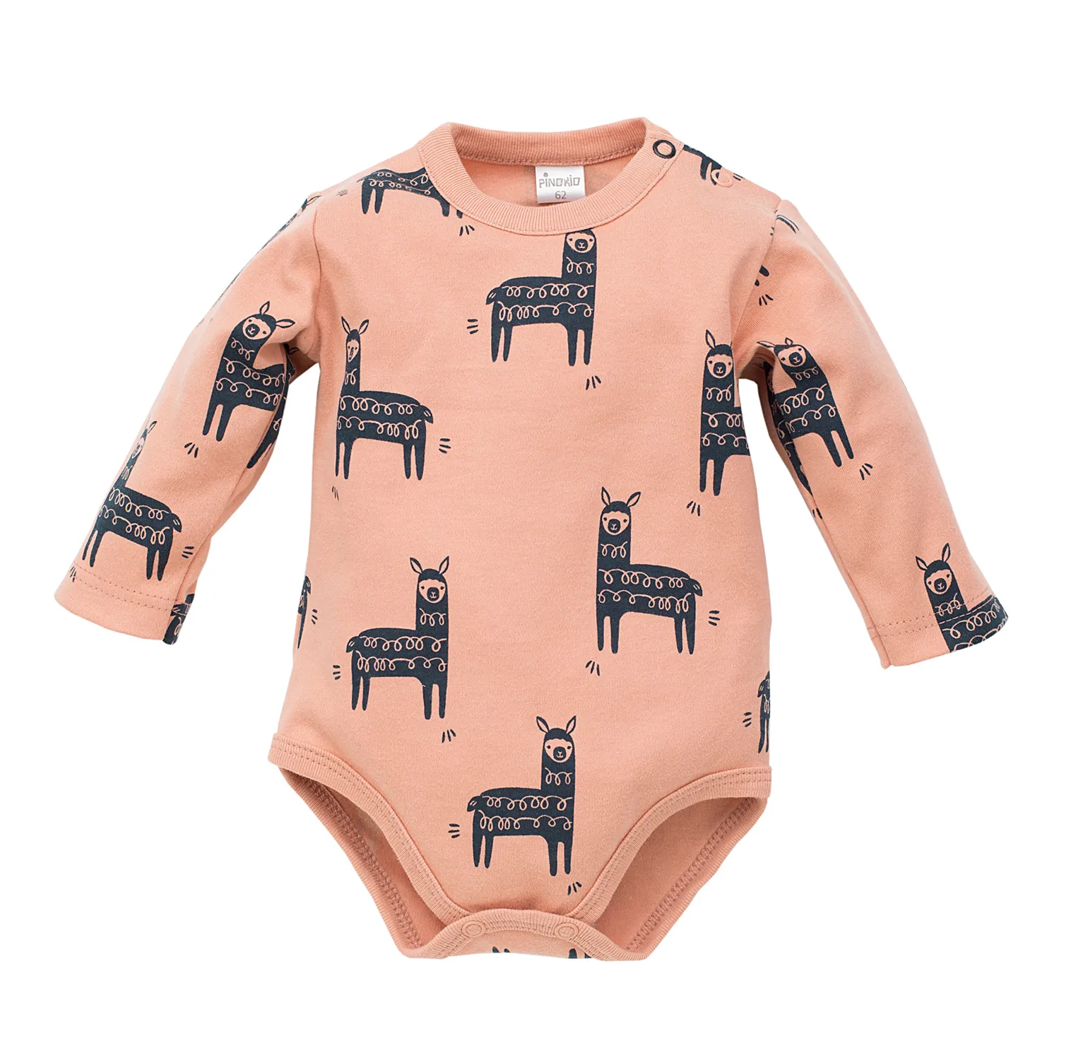 PINOKIO Baby Bodysuit Happy Llama Orange (12mths)