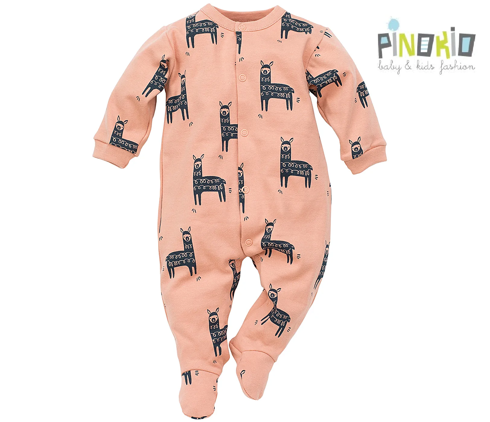 PINOKIO Baby Sleepsuit Happy Llama Orange (9mths)