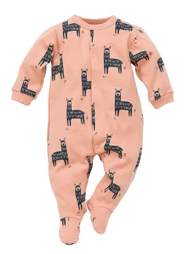 PINOKIO Baby Sleepsuit Happy Llama Orange (9mths)