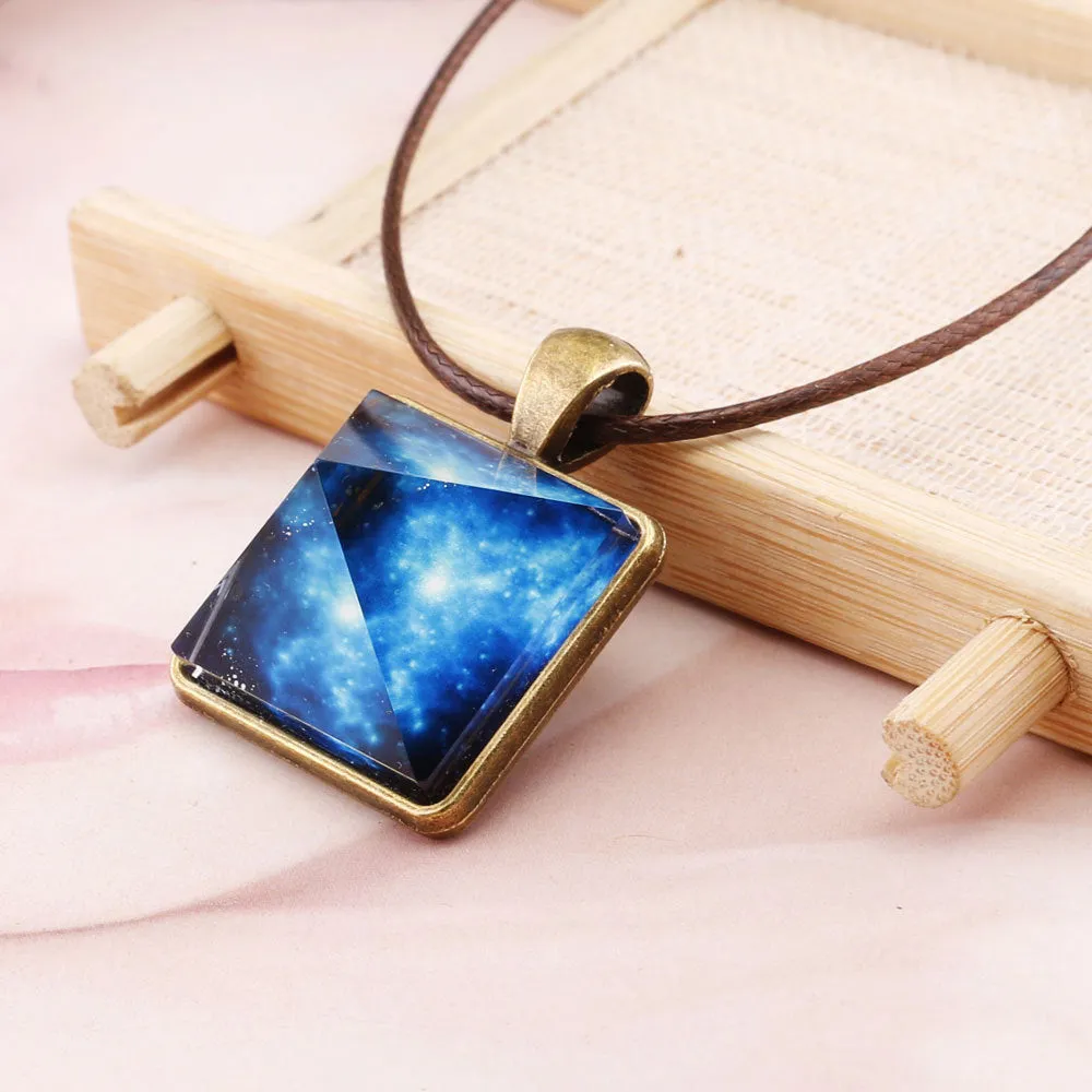 Pyramid glow-in-the-dark pendant