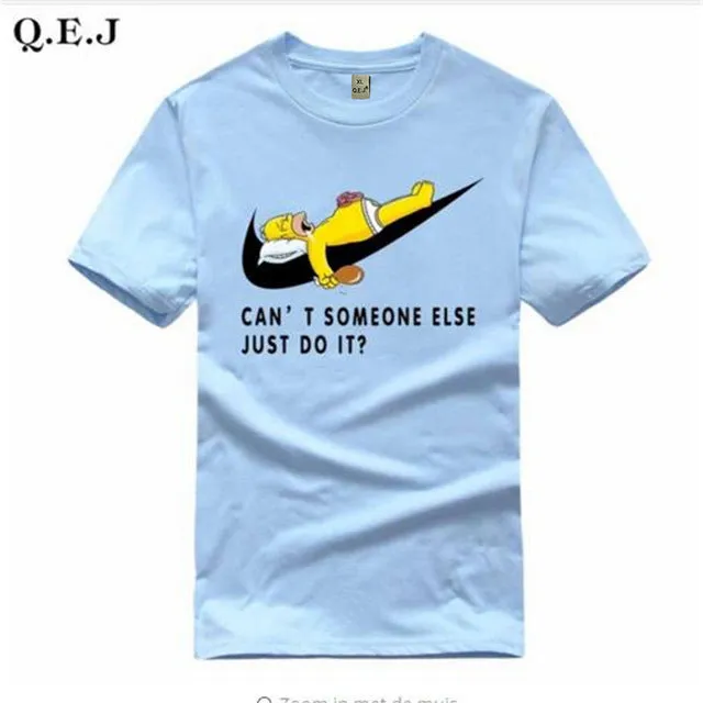 Q.E.J 2016 New Letter Print T Shirt Mens Black And White Comic Con Cosplay T-shirts Summer Skateboard Tee Boy Skate Tshirt Tops