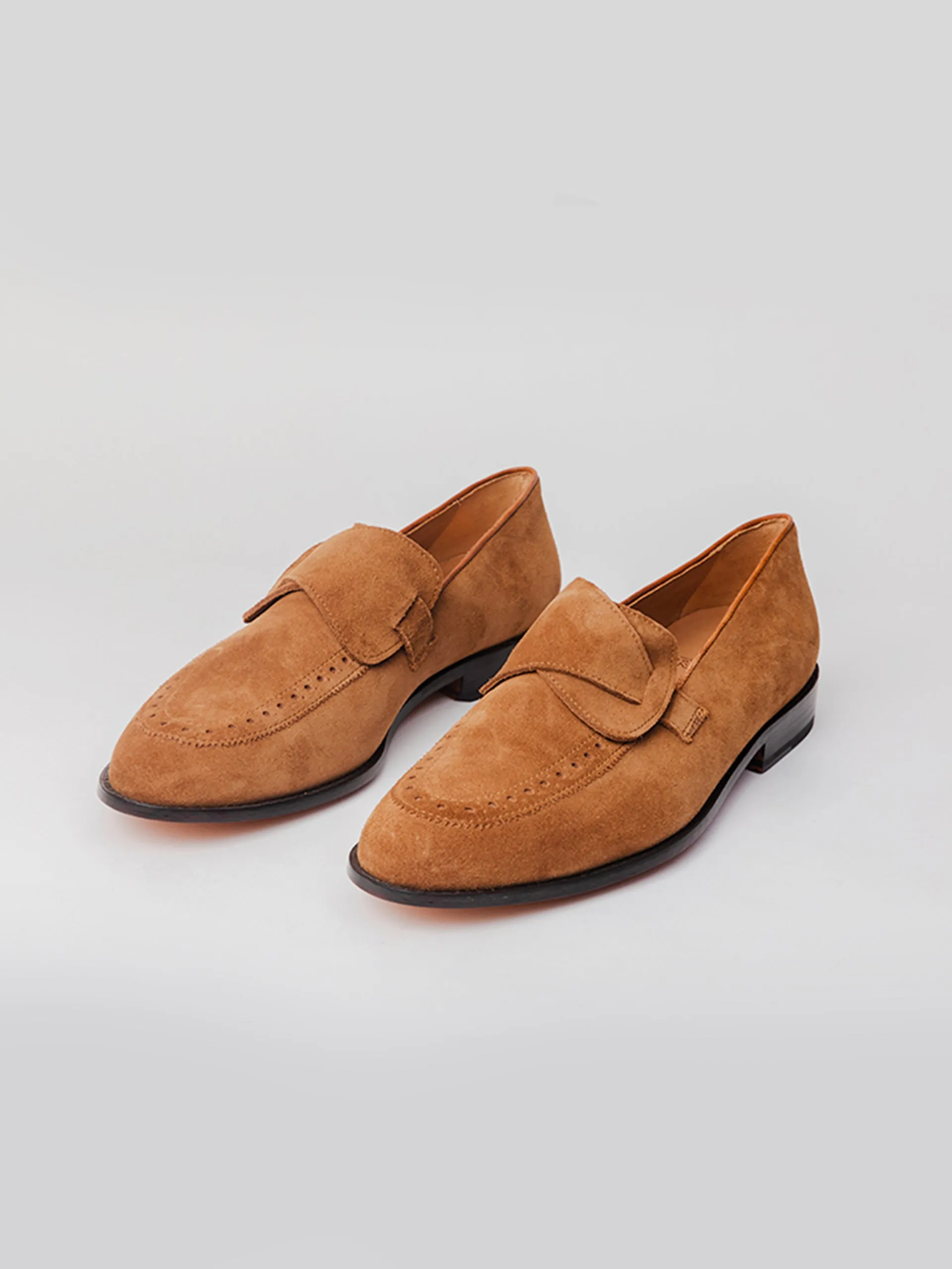 Rakish Loafer - camel Suede