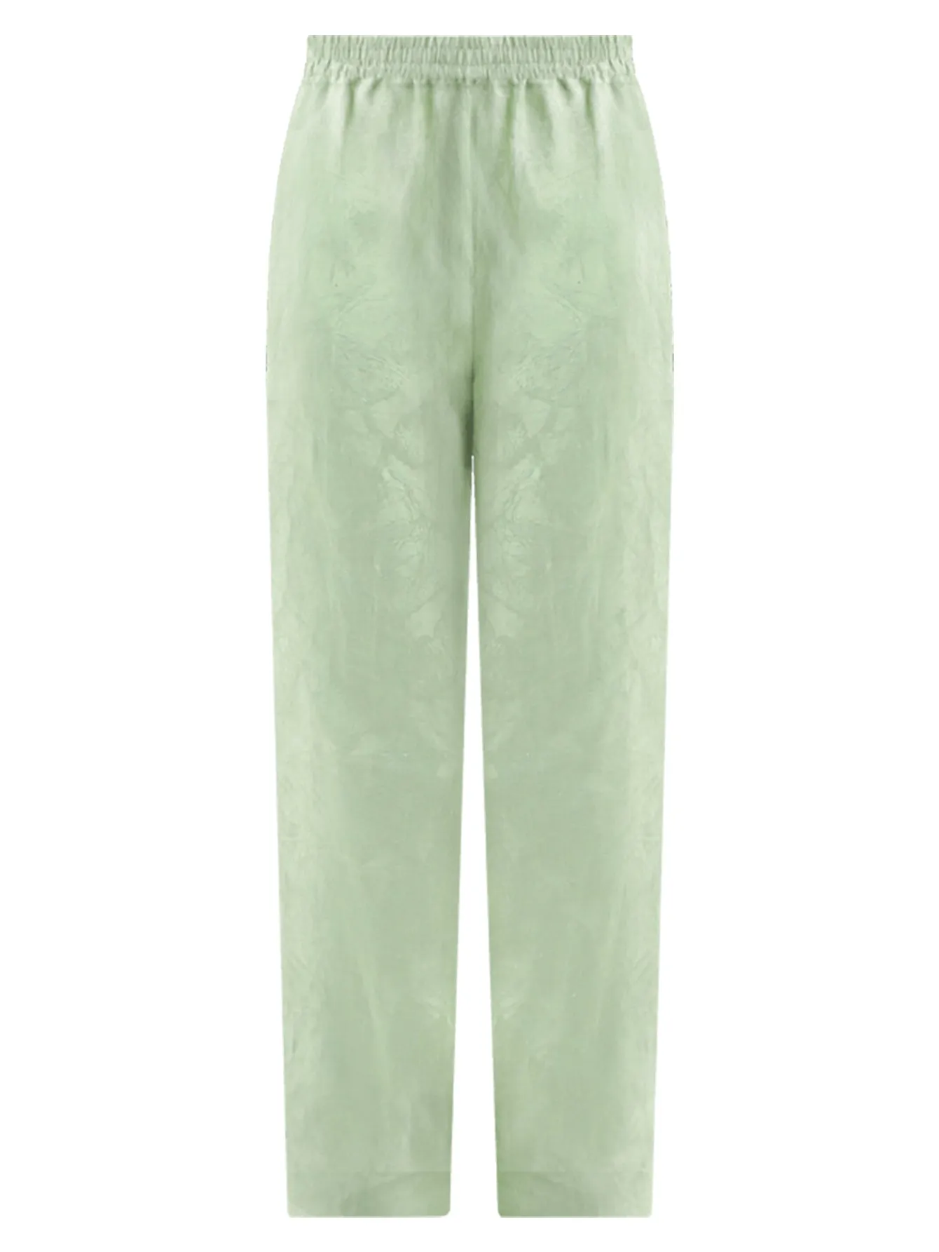 Relaxed Fit Light Green Ankle Pants