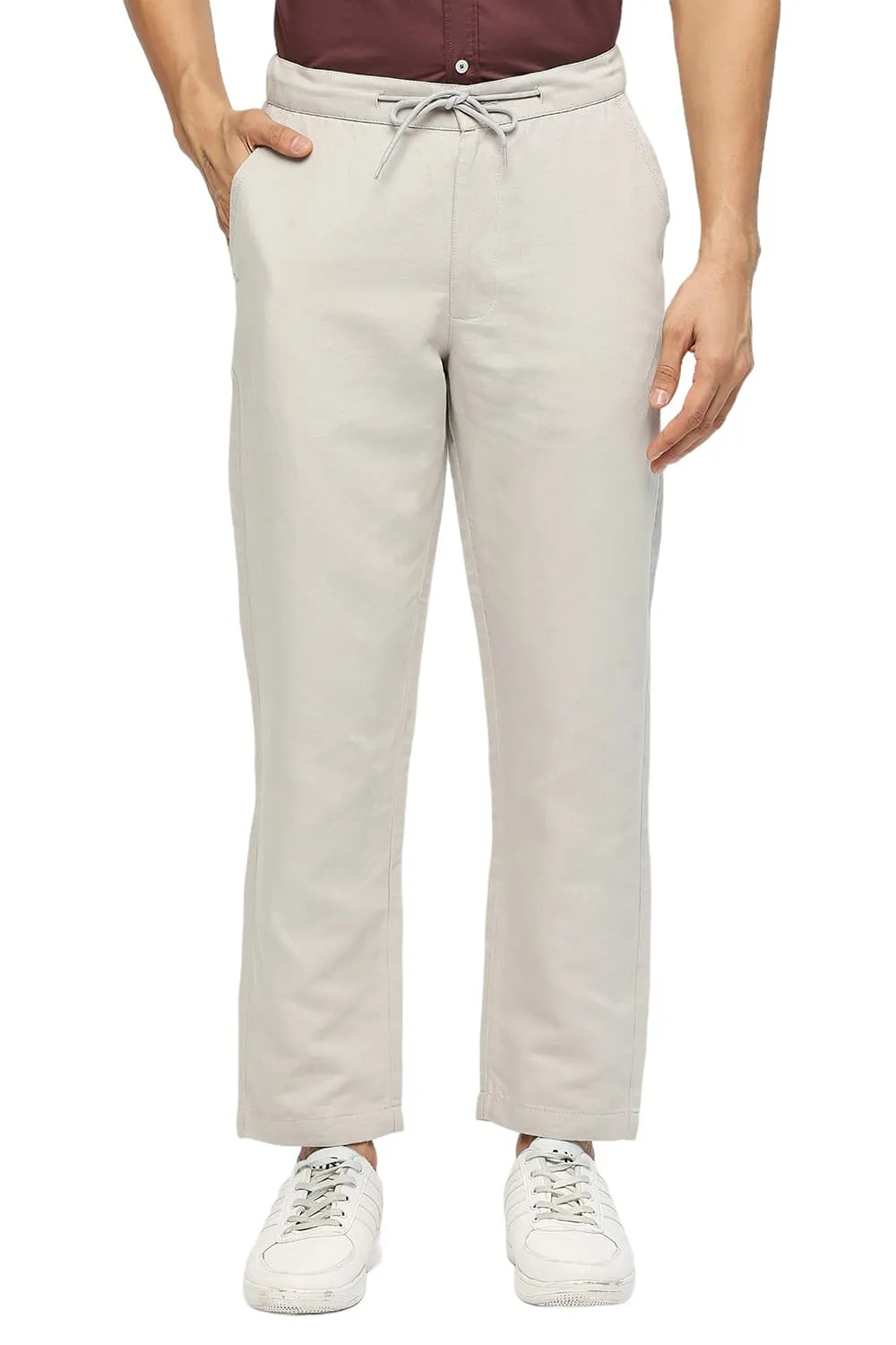 Relaxed Fit Linen Cotton Trousers