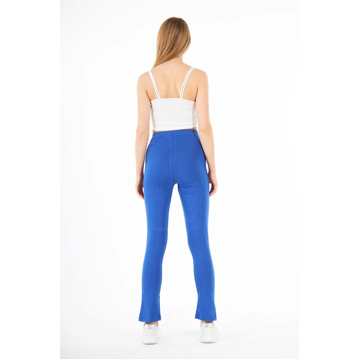 Royal Blue Split Hem Leggings