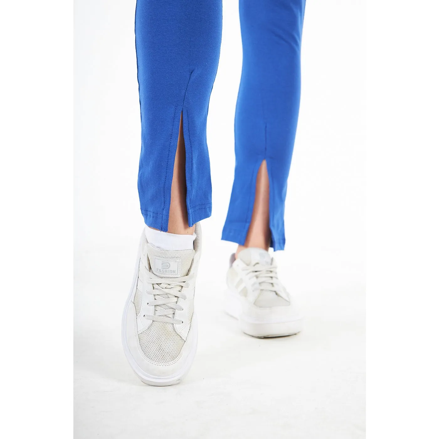 Royal Blue Split Hem Leggings