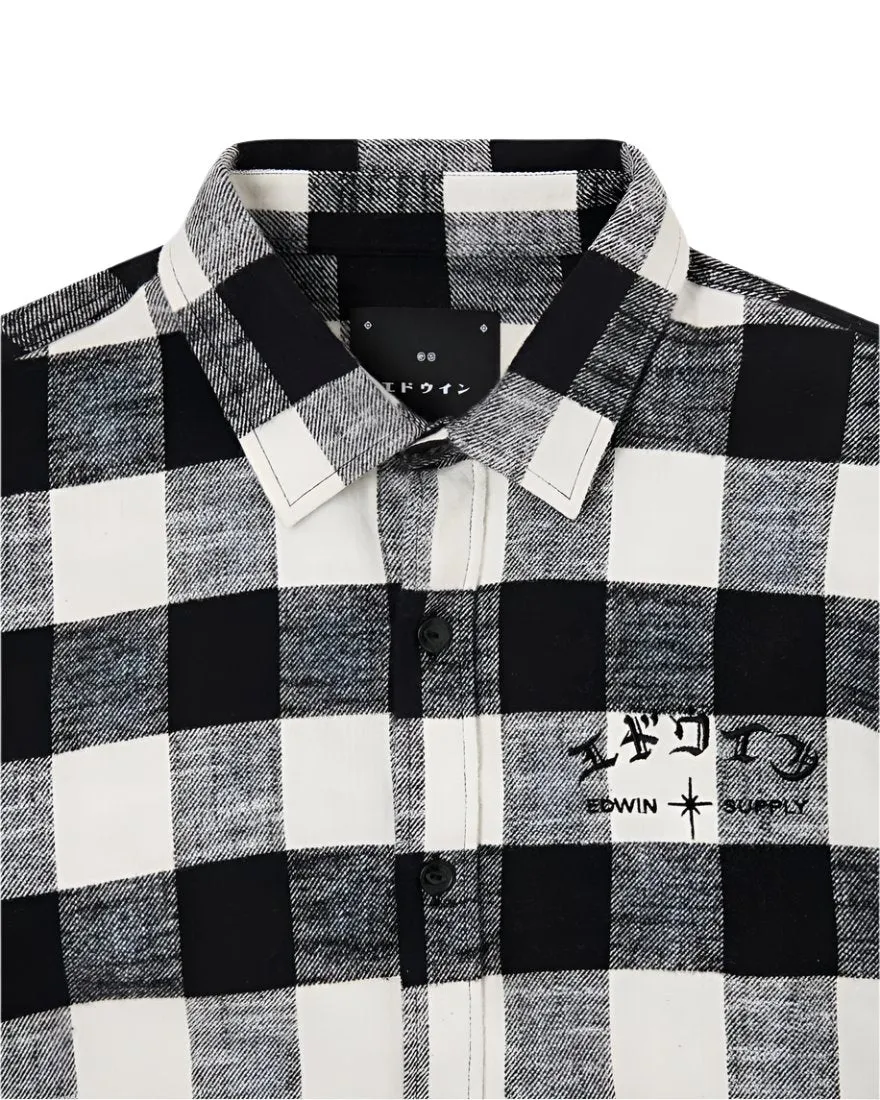 Sebastian Shirt LS / EDWIN / BLACK - WHITE