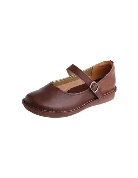 Soft Insole Outsole Handmade Retro Flat Shoes