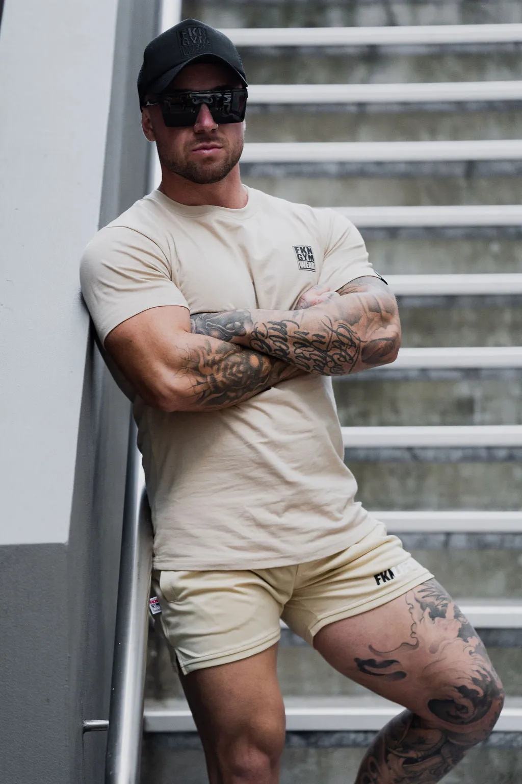 Stone | Men's Gym T-Shirt | Beige