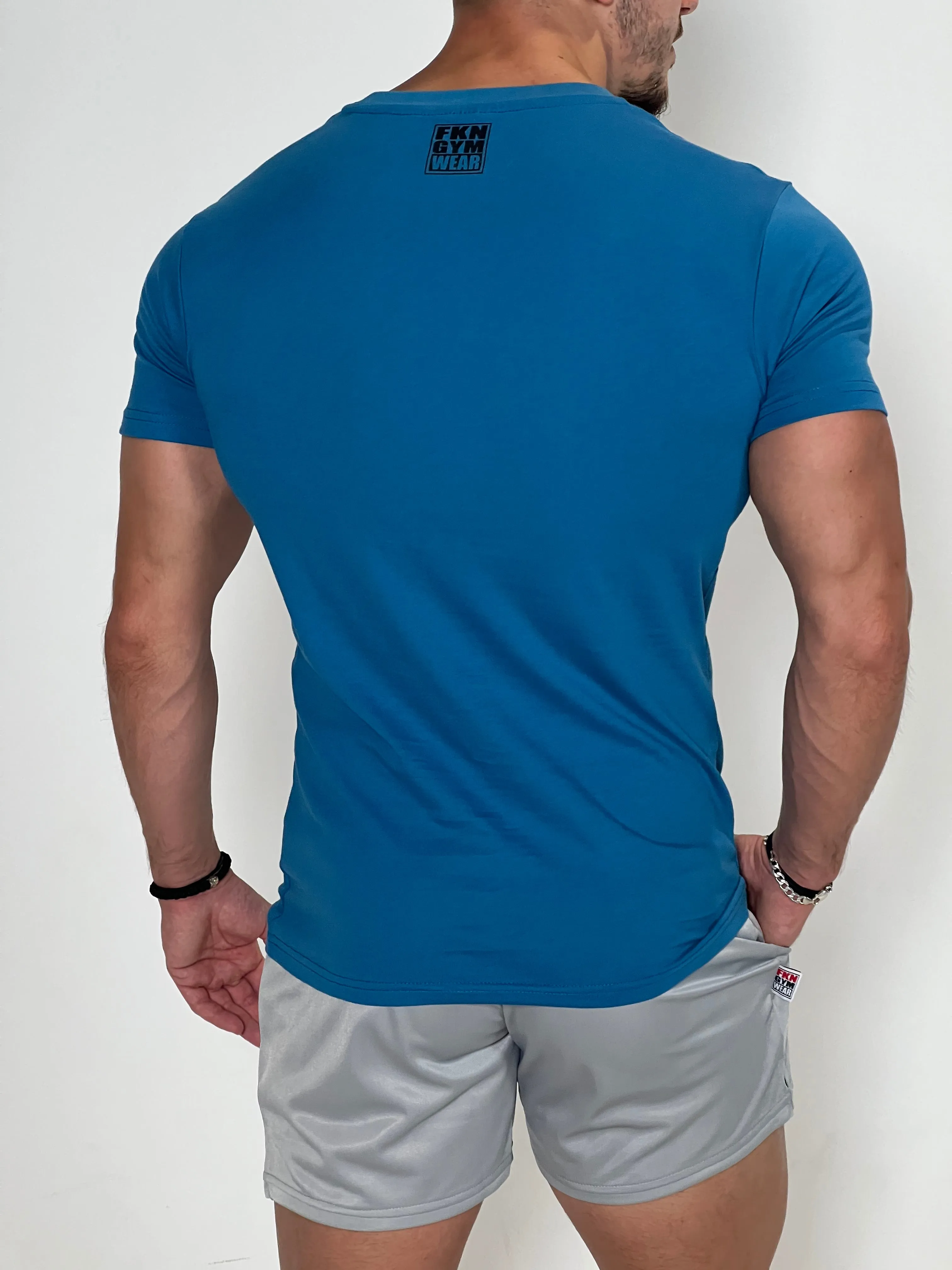 Stone | Men's Gym T-Shirt | Ocean Blue