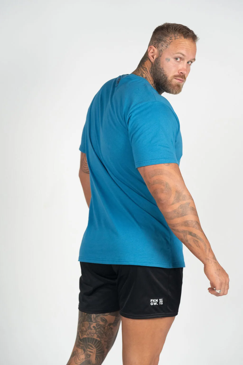 Stone | Men's Gym T-Shirt | Ocean Blue