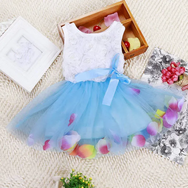 Toddler Baby Kid Girls Princess Party Tutu Lace Bow Flower Dresses Clothes Wholesale