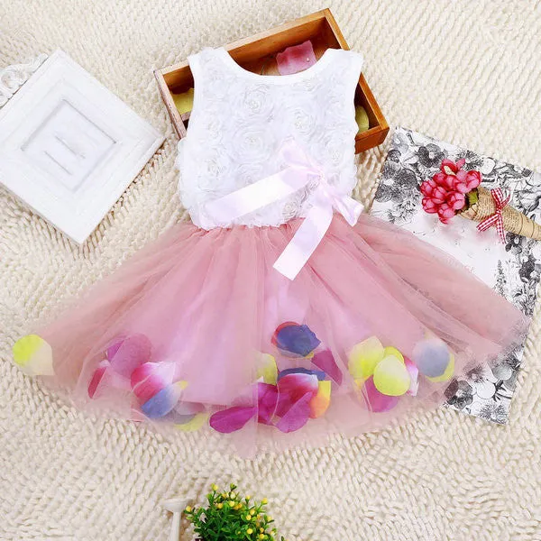 Toddler Baby Kid Girls Princess Party Tutu Lace Bow Flower Dresses Clothes Wholesale