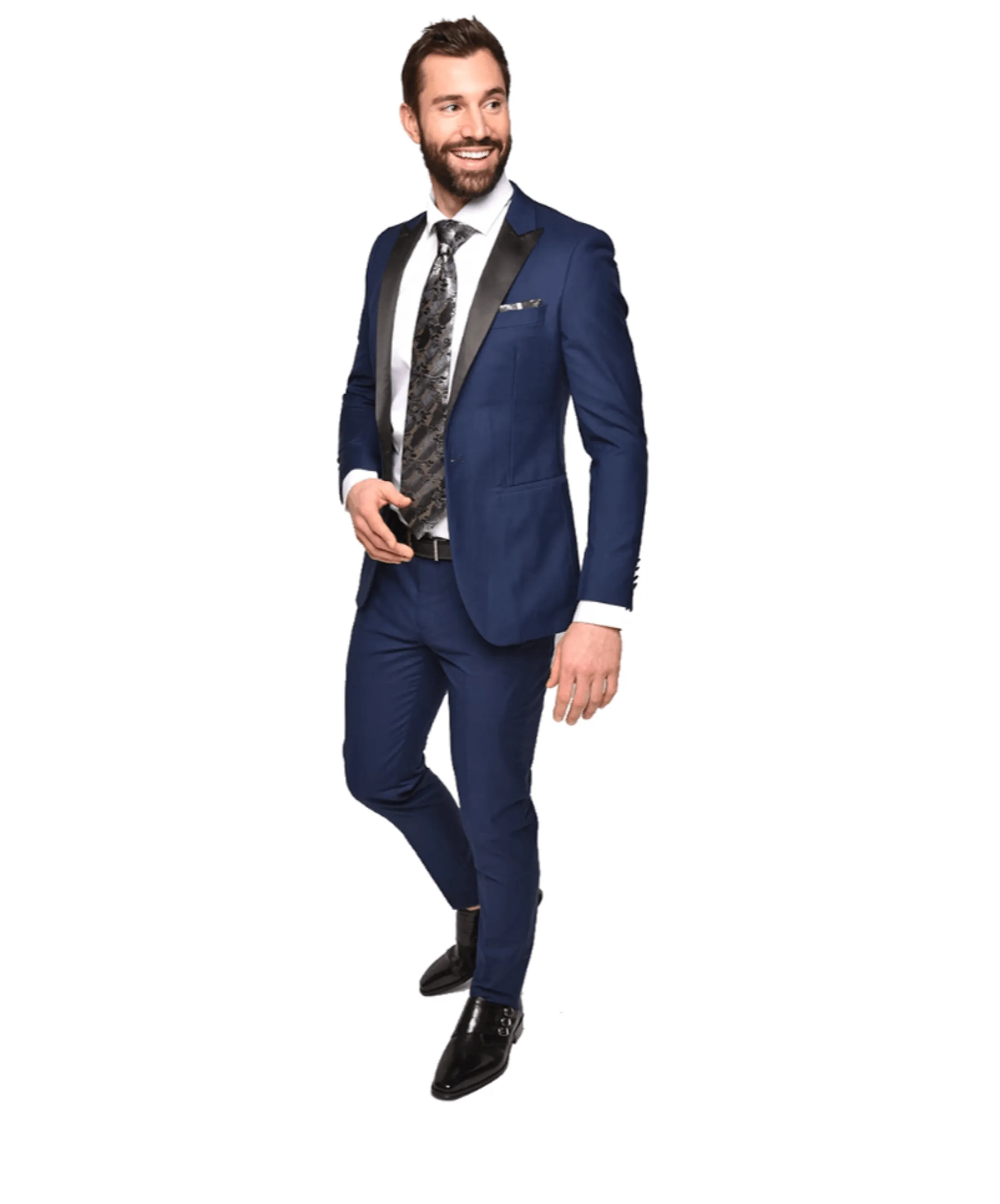 Ultra Slim Blue Tuxedo by Steven Land