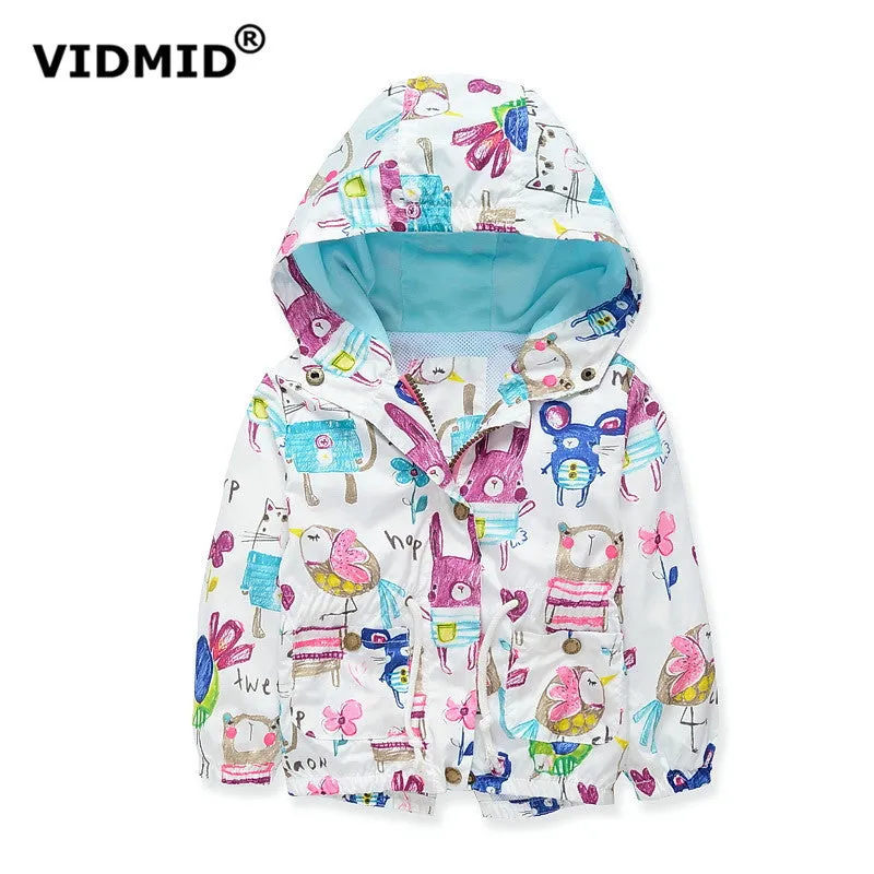 VIDMID baby girls jacket casual hooded outerwear girls coat winter warm fleece kids clothing children jackets for girls cardigan