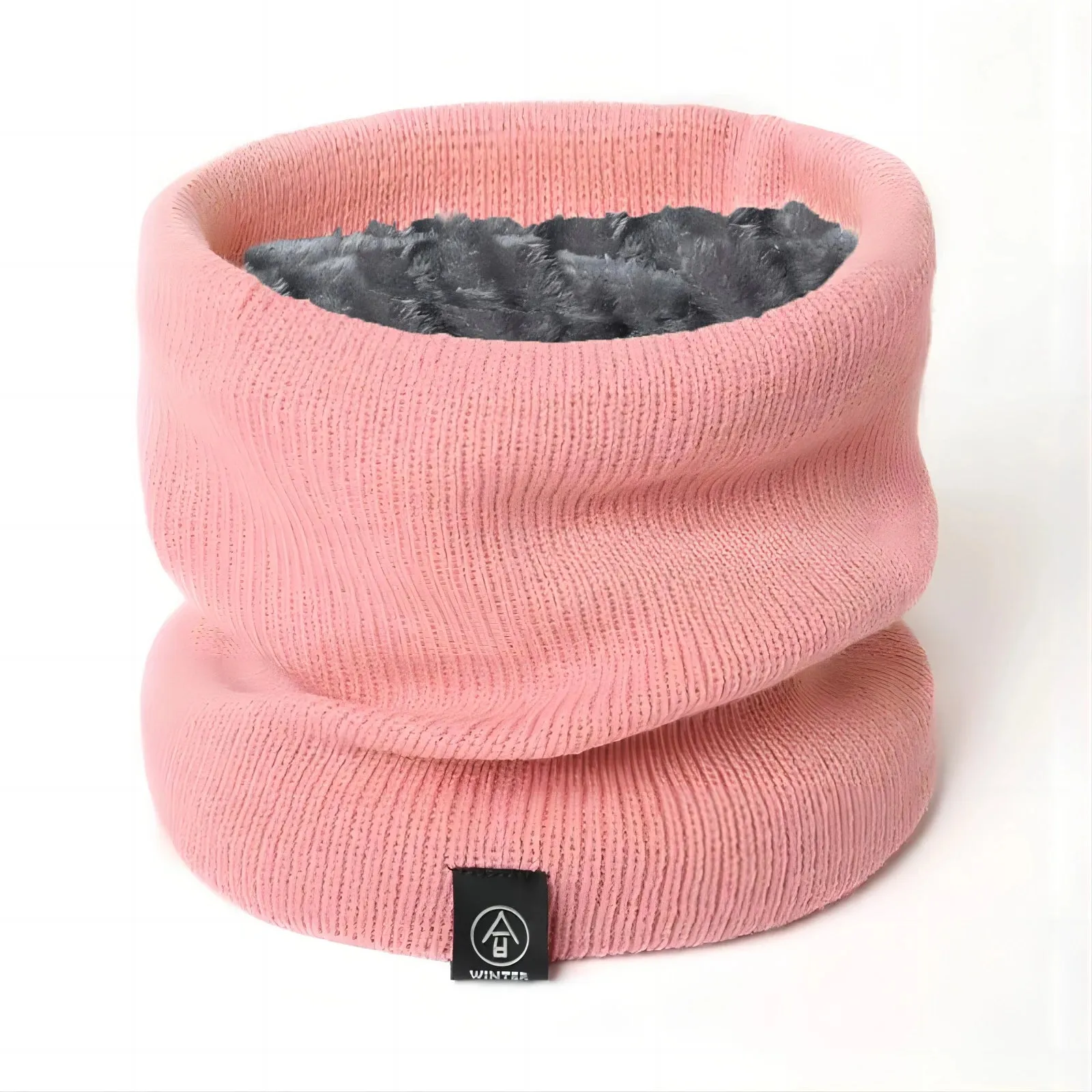 Warm Cashmere Like Knitted Snood Scarf - Unisex Winter Wool Neck Ring