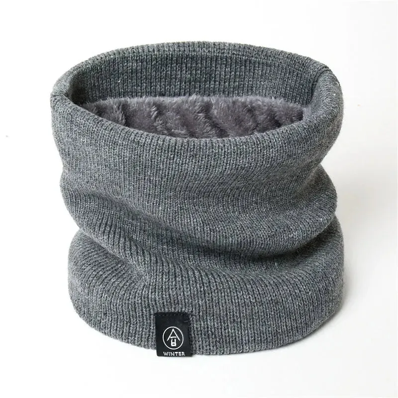 Warm Cashmere Like Knitted Snood Scarf - Unisex Winter Wool Neck Ring