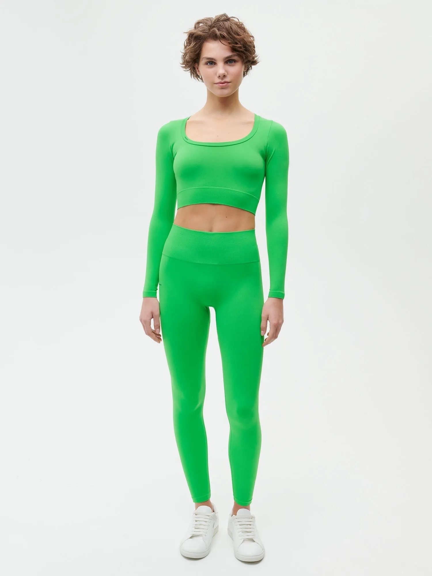 Women’s Activewear 2.0 Cropped Long Sleeve Top—jade green