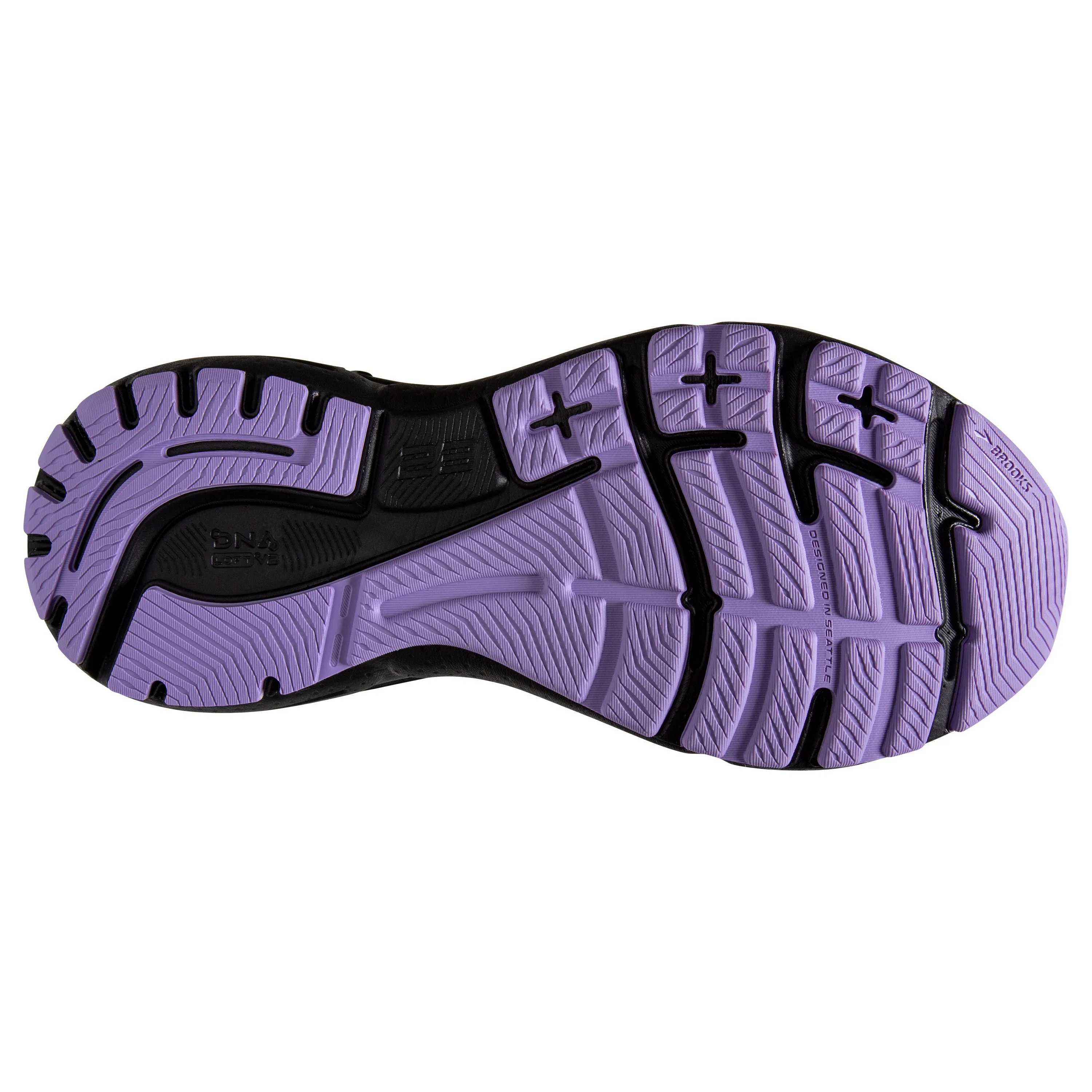 Women's Brooks Adrenaline GTS 23 Color: Grey/Black/Purple