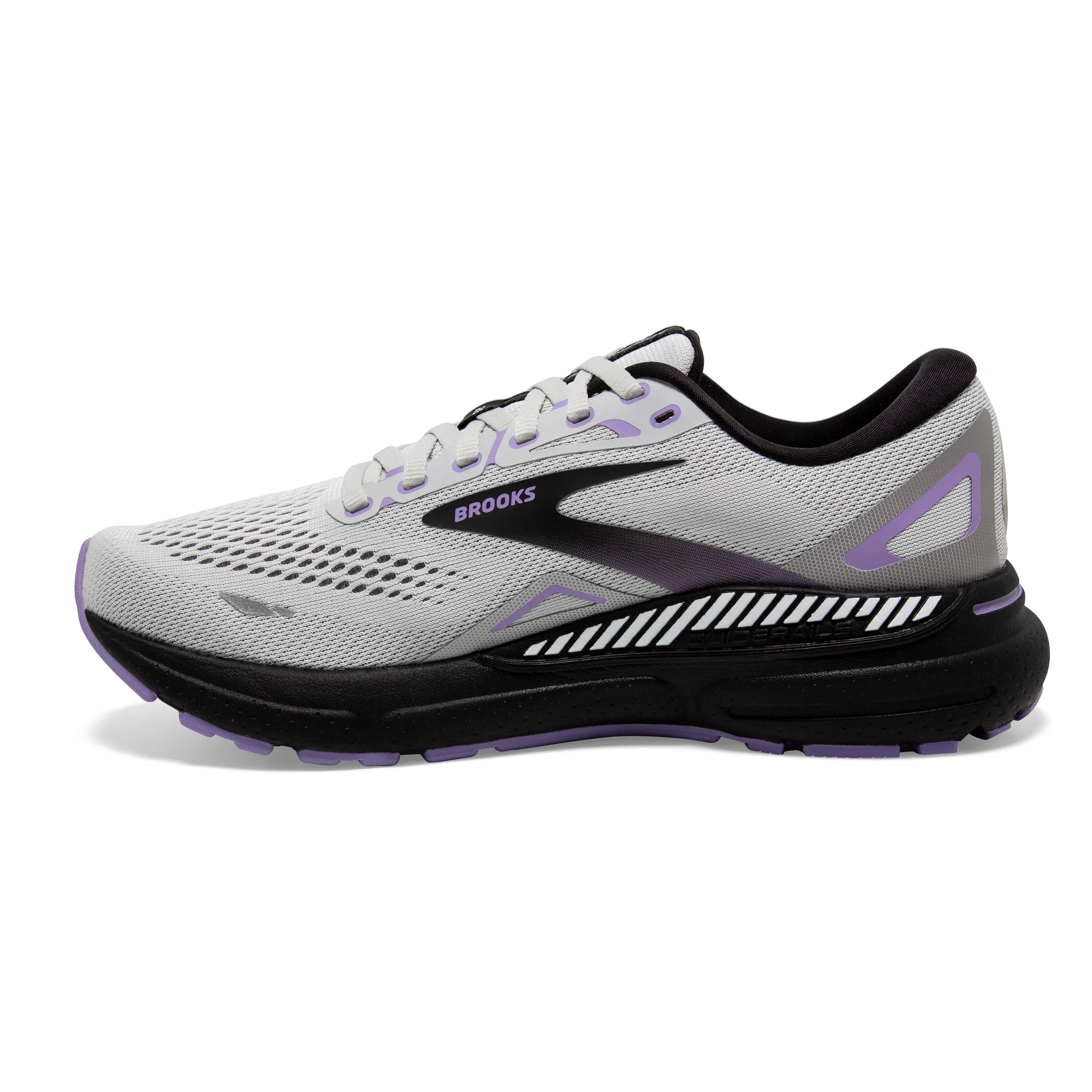 Women's Brooks Adrenaline GTS 23 Color: Grey/Black/Purple